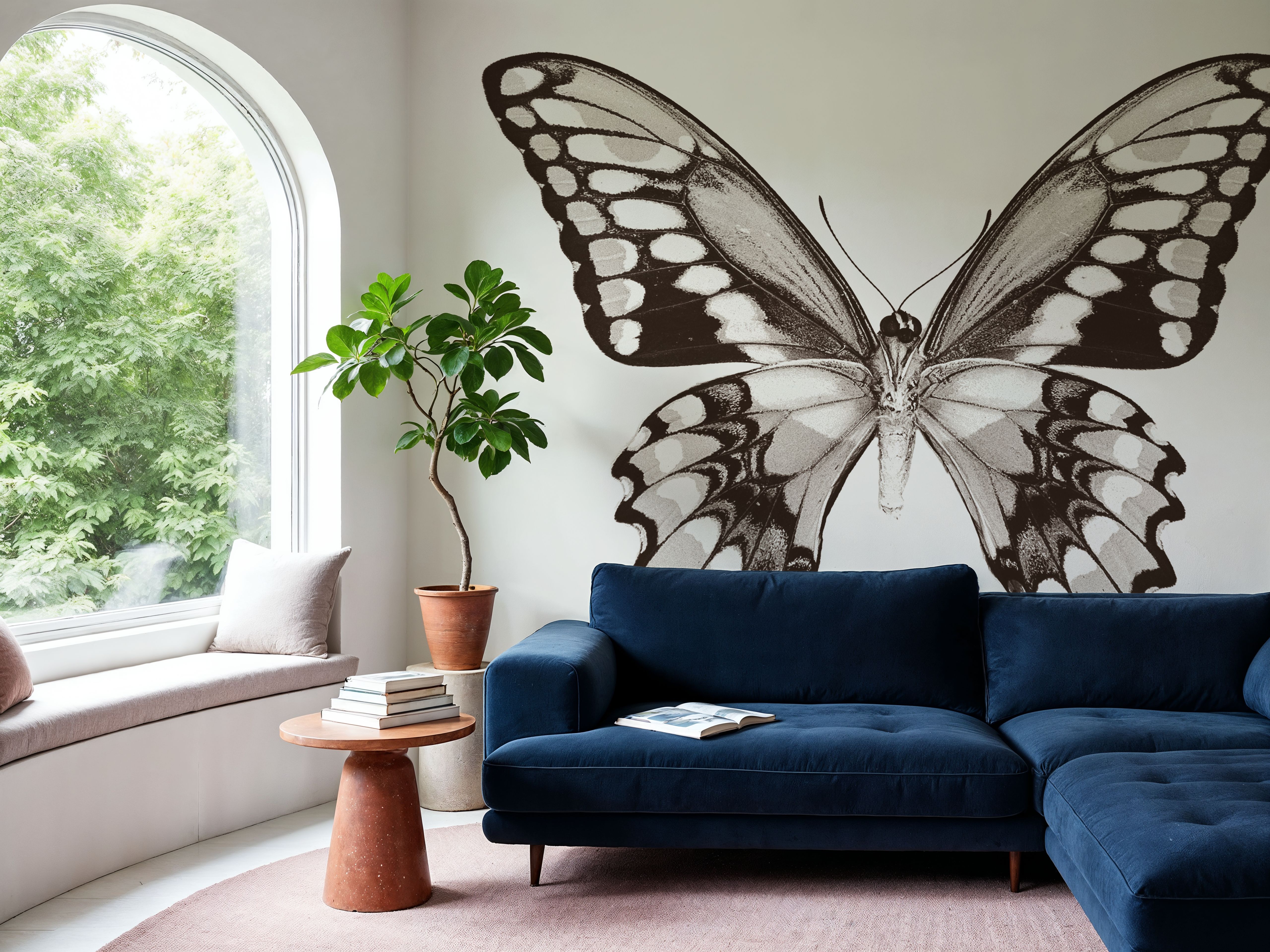 Butterfly VI BW on White