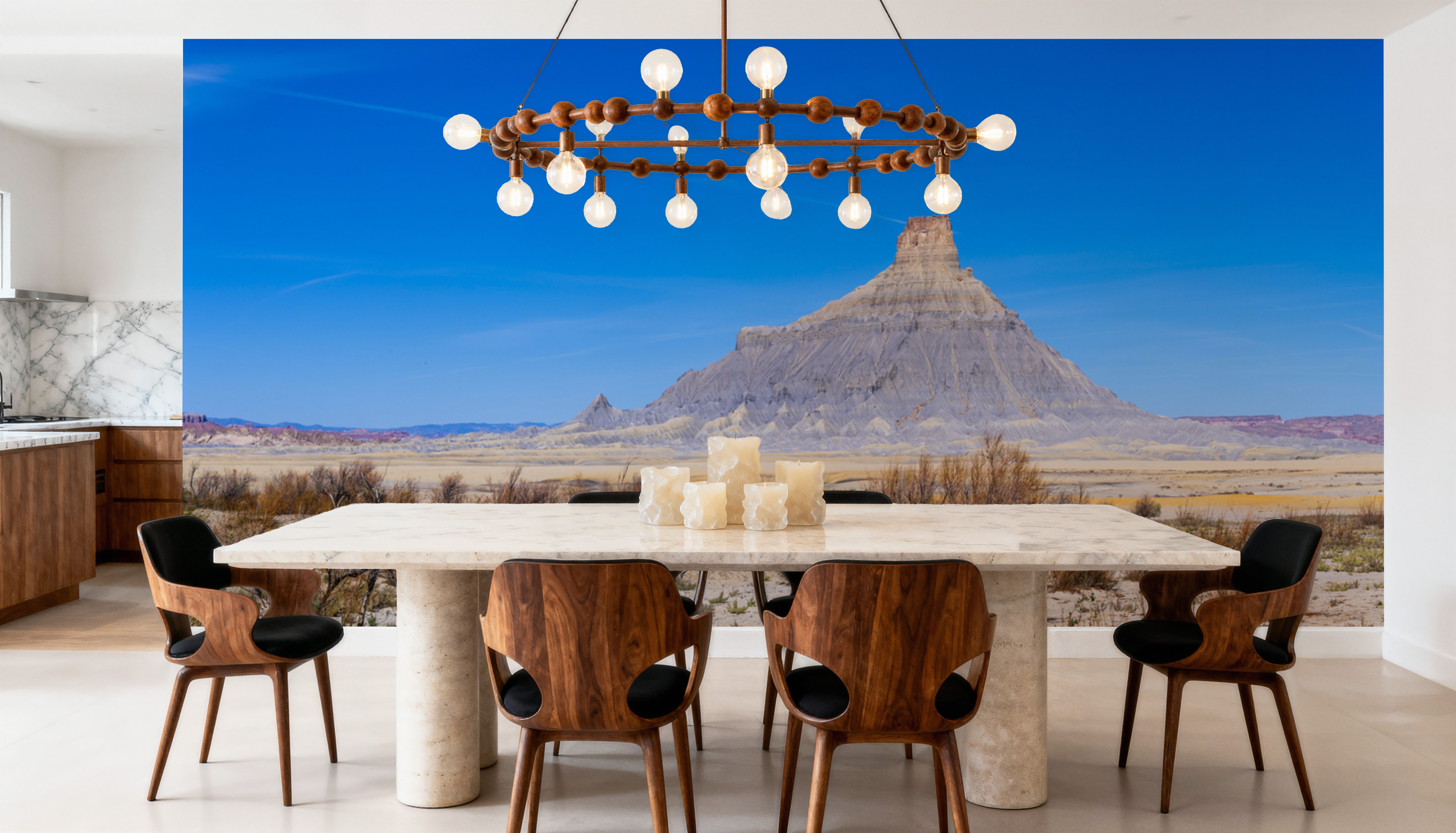 Desert Monuments Blue Gradient