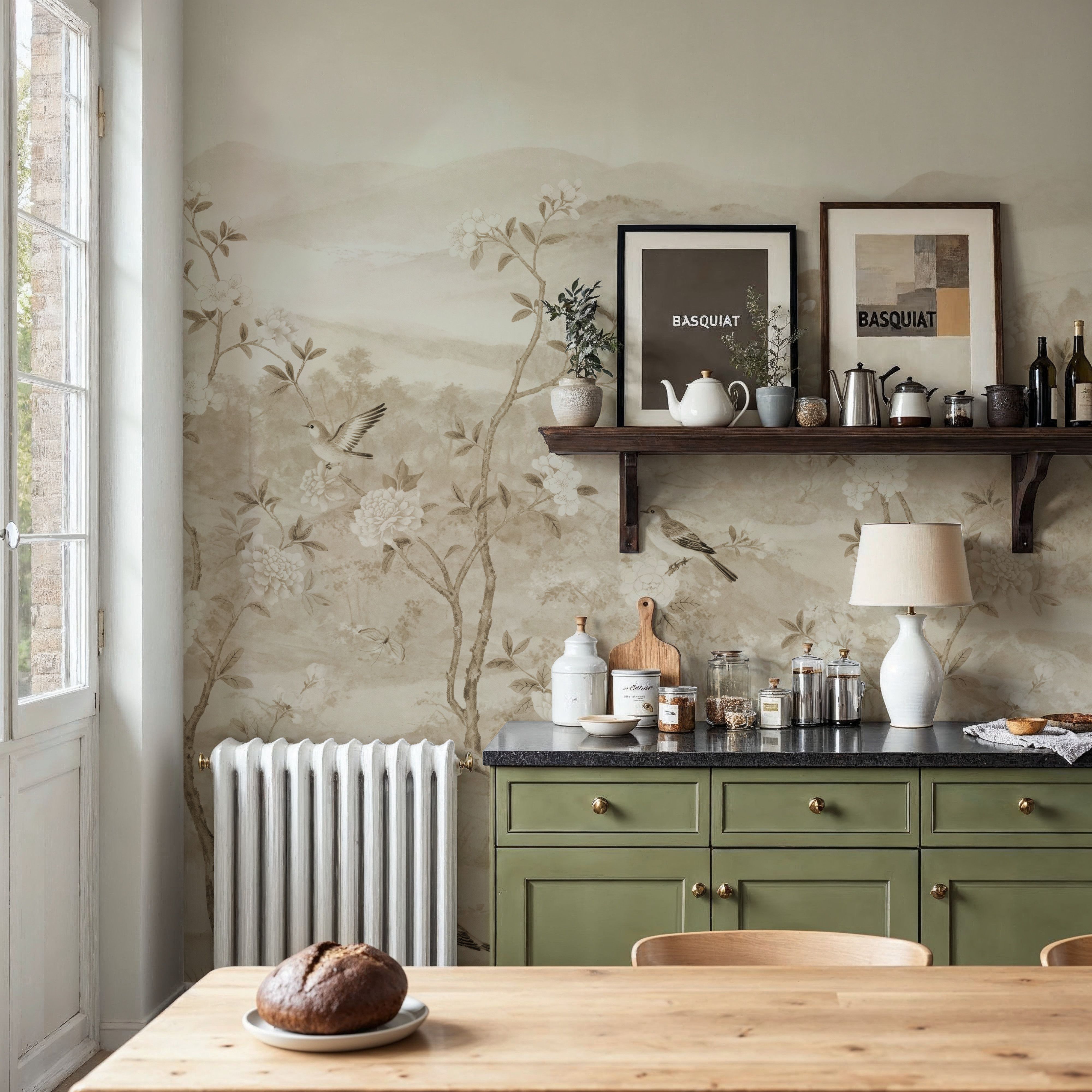 Peony Tree Landscape, Beige