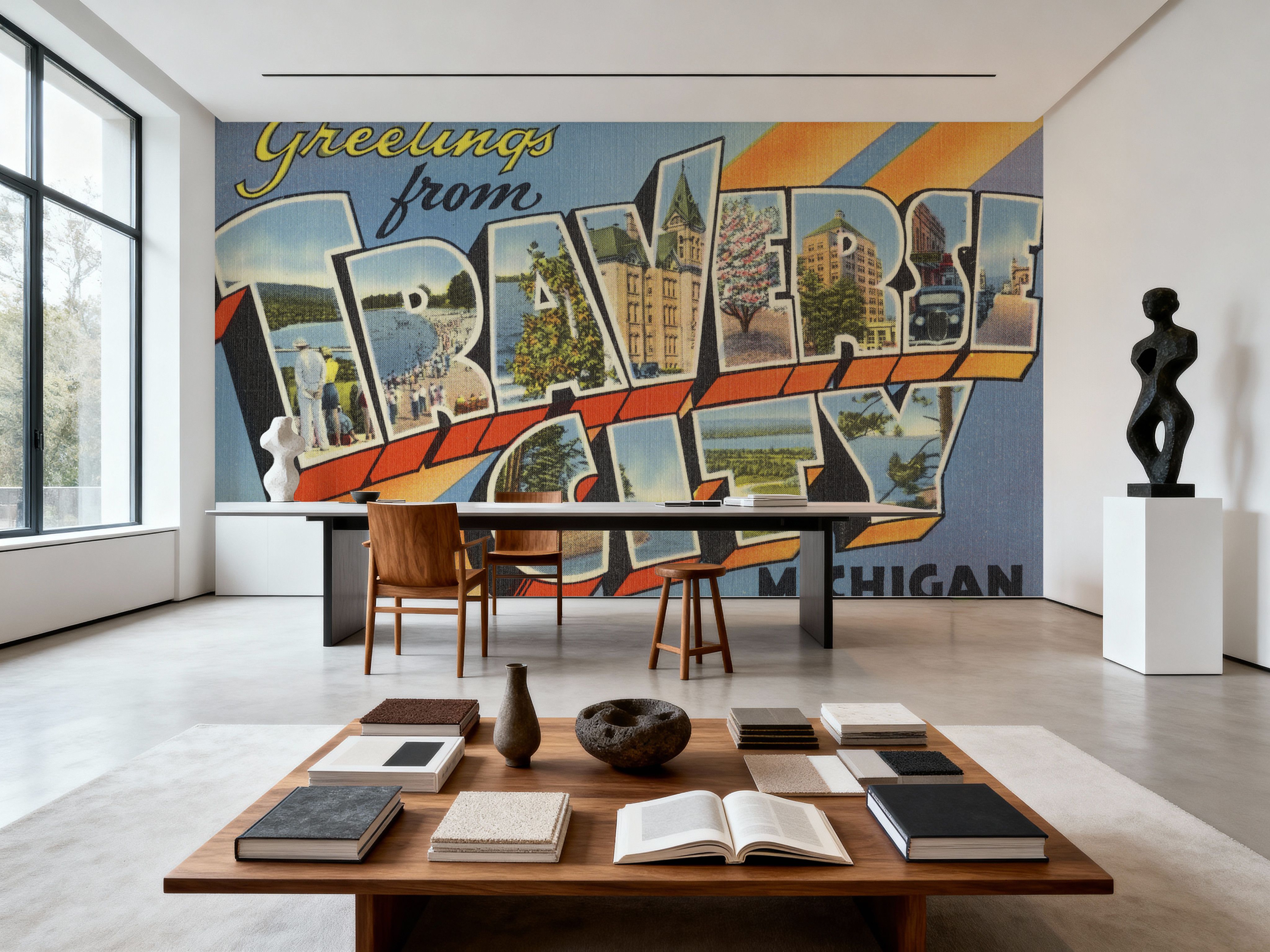 Greetings from Traverse City - Screenprint Postcard