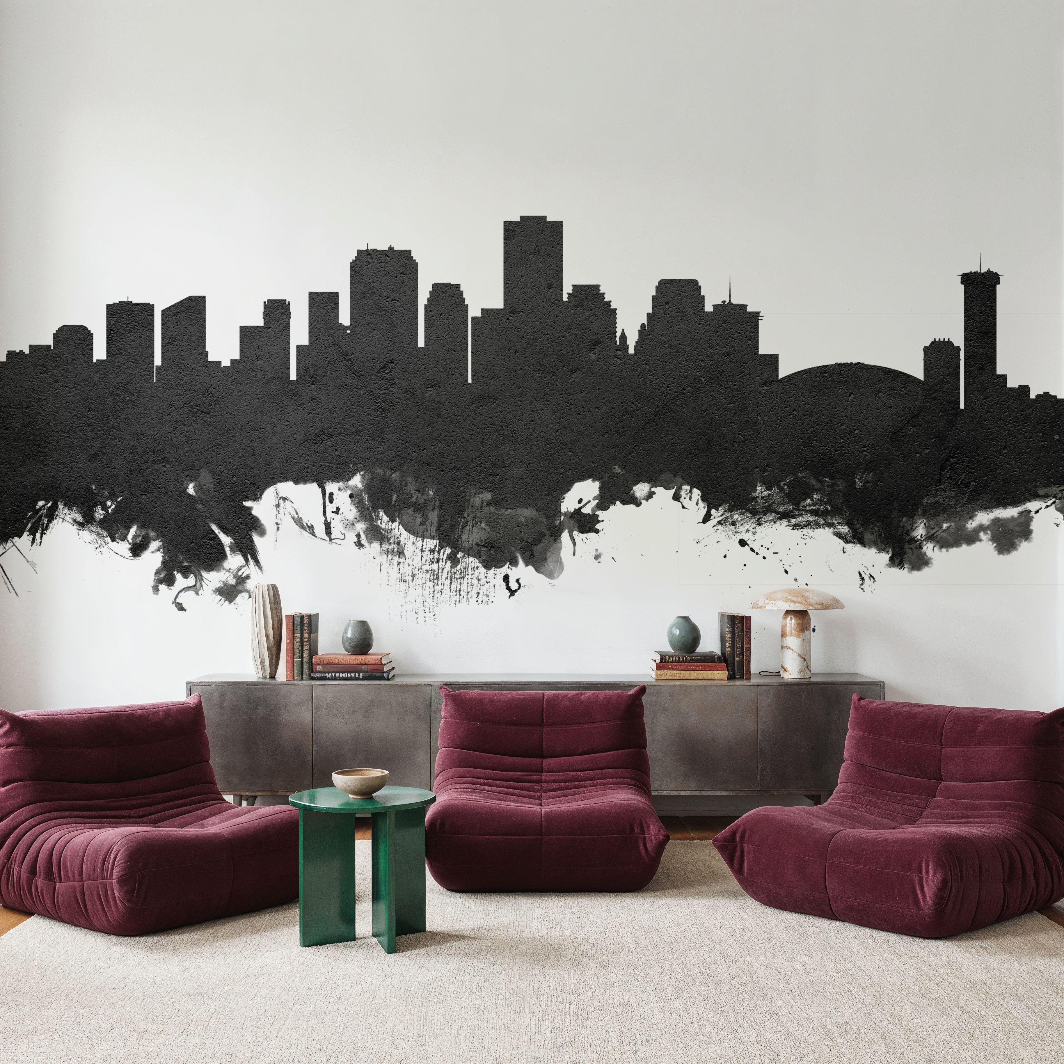 New Orleans Louisiana Skyline Black & White