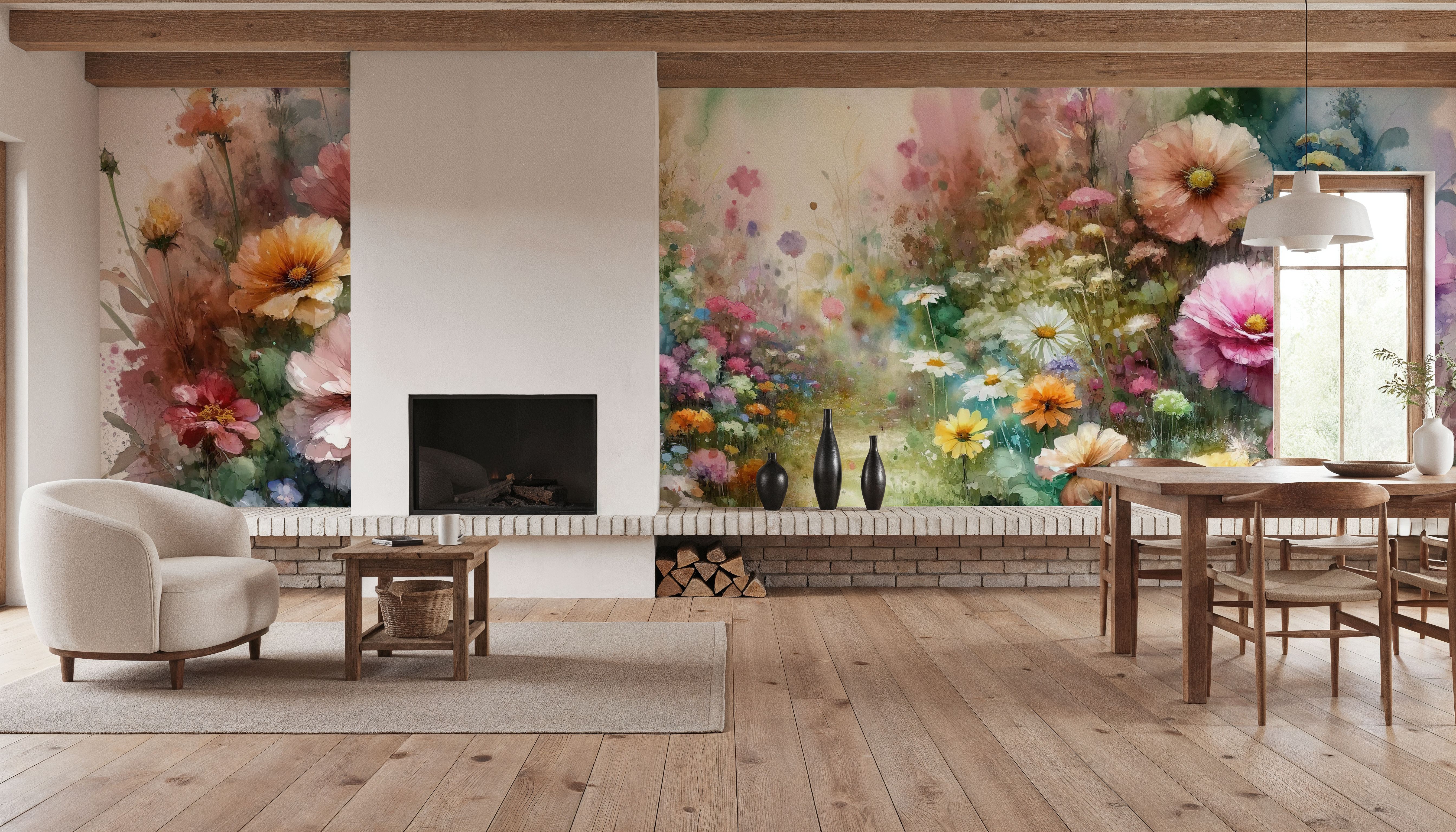 Flower Garden Watercolor