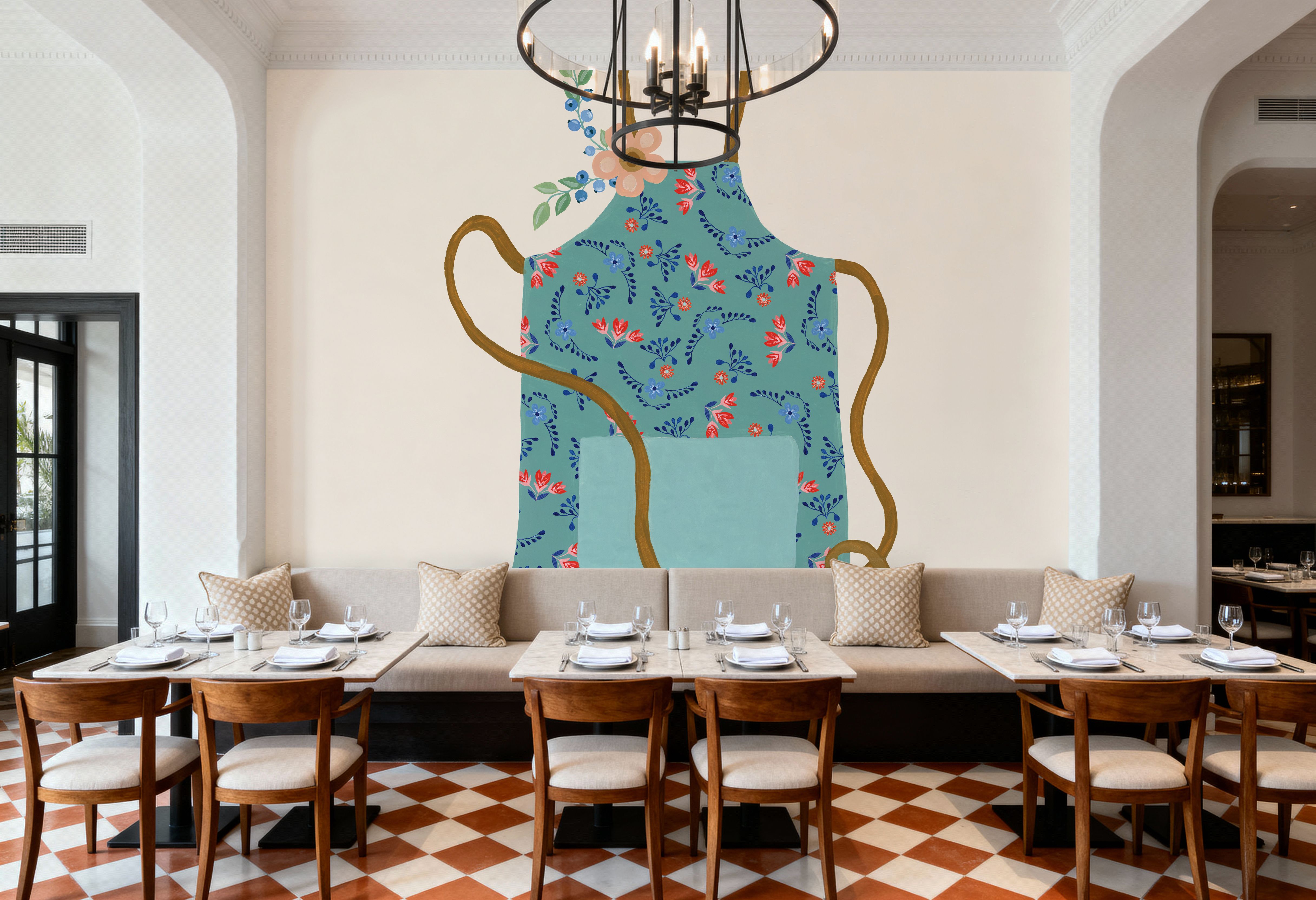 Baking with Blueberries IV, Behang