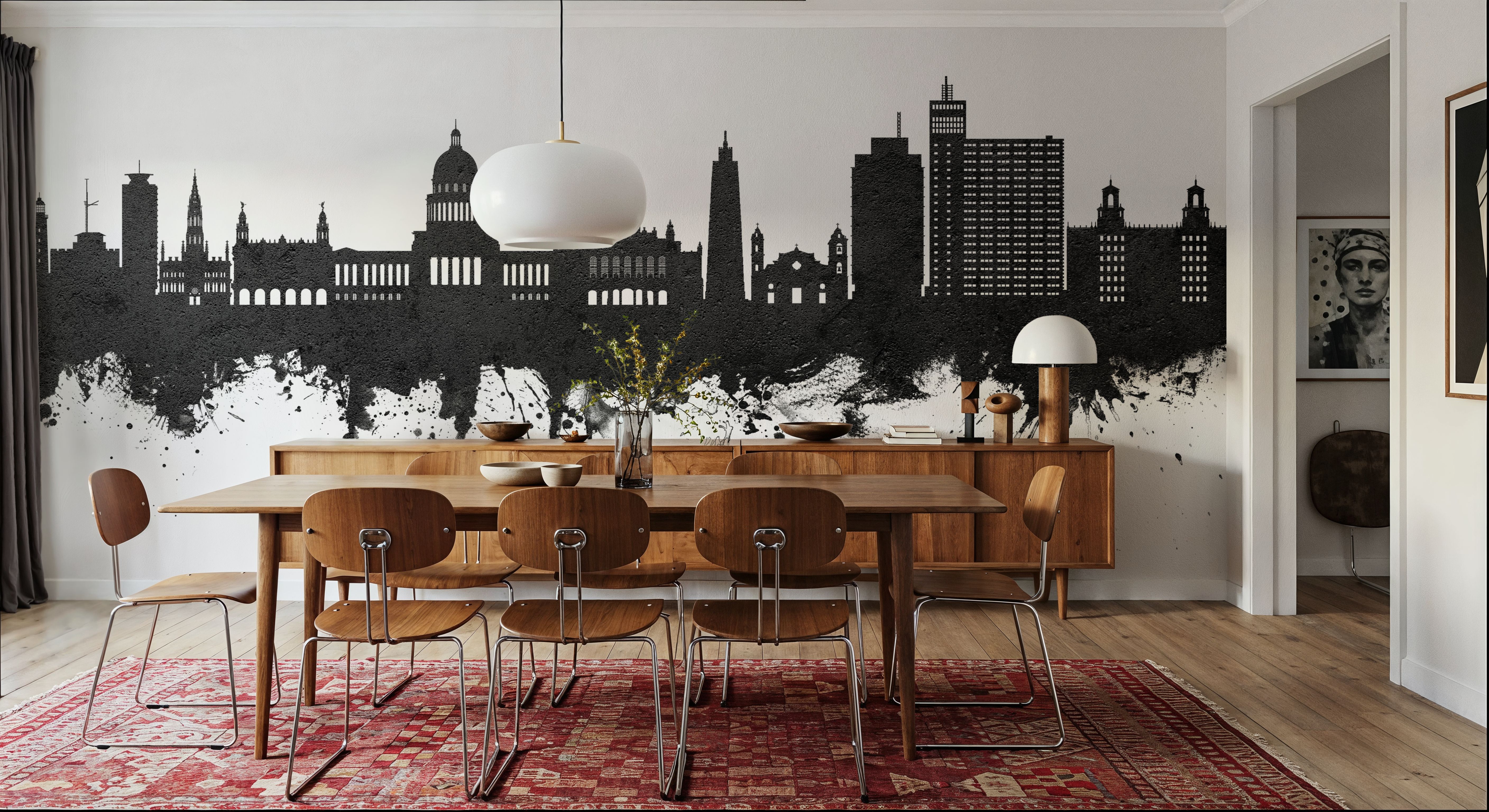 Havana Cuba Skyline Black & White