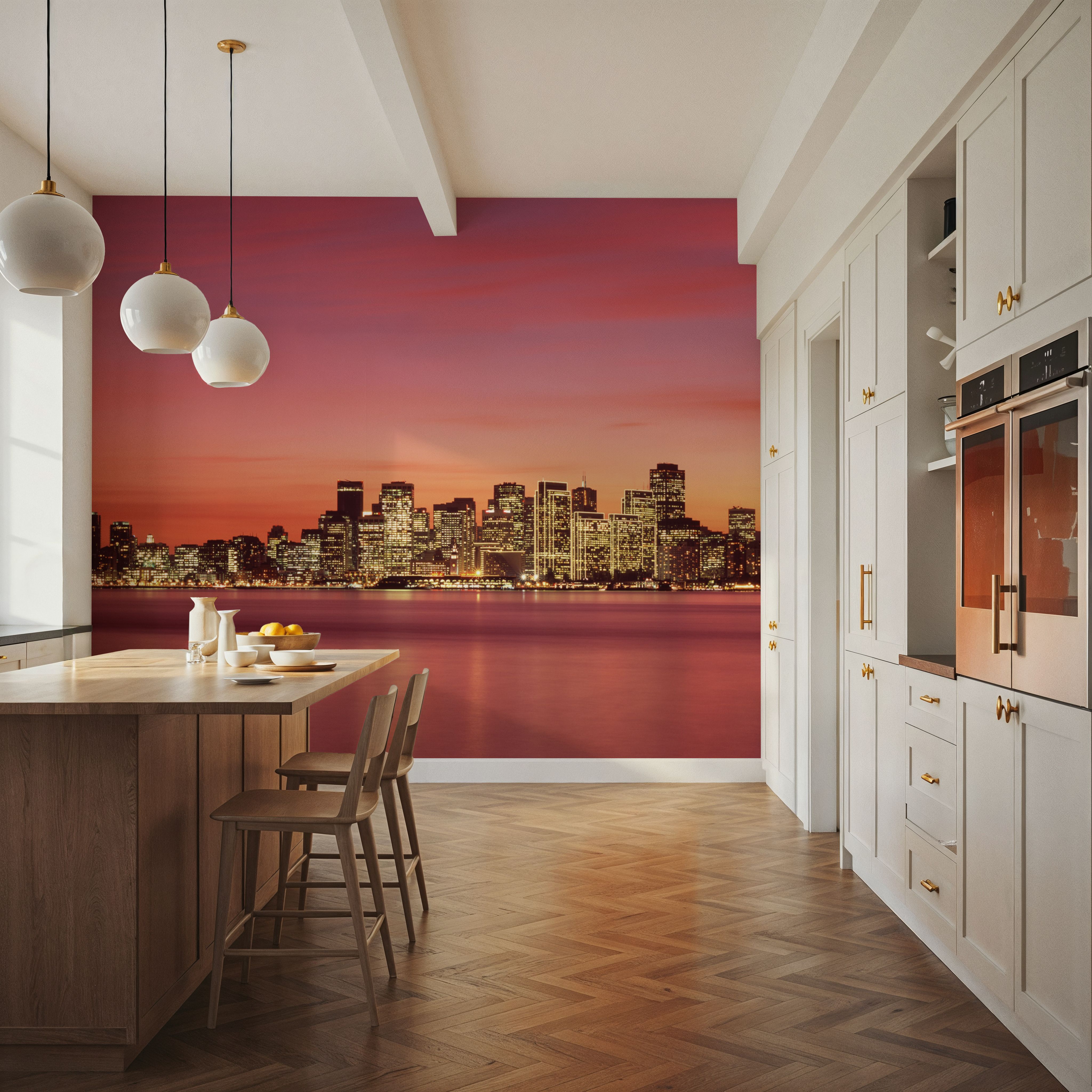 Red Gradient Twilight Metropolis