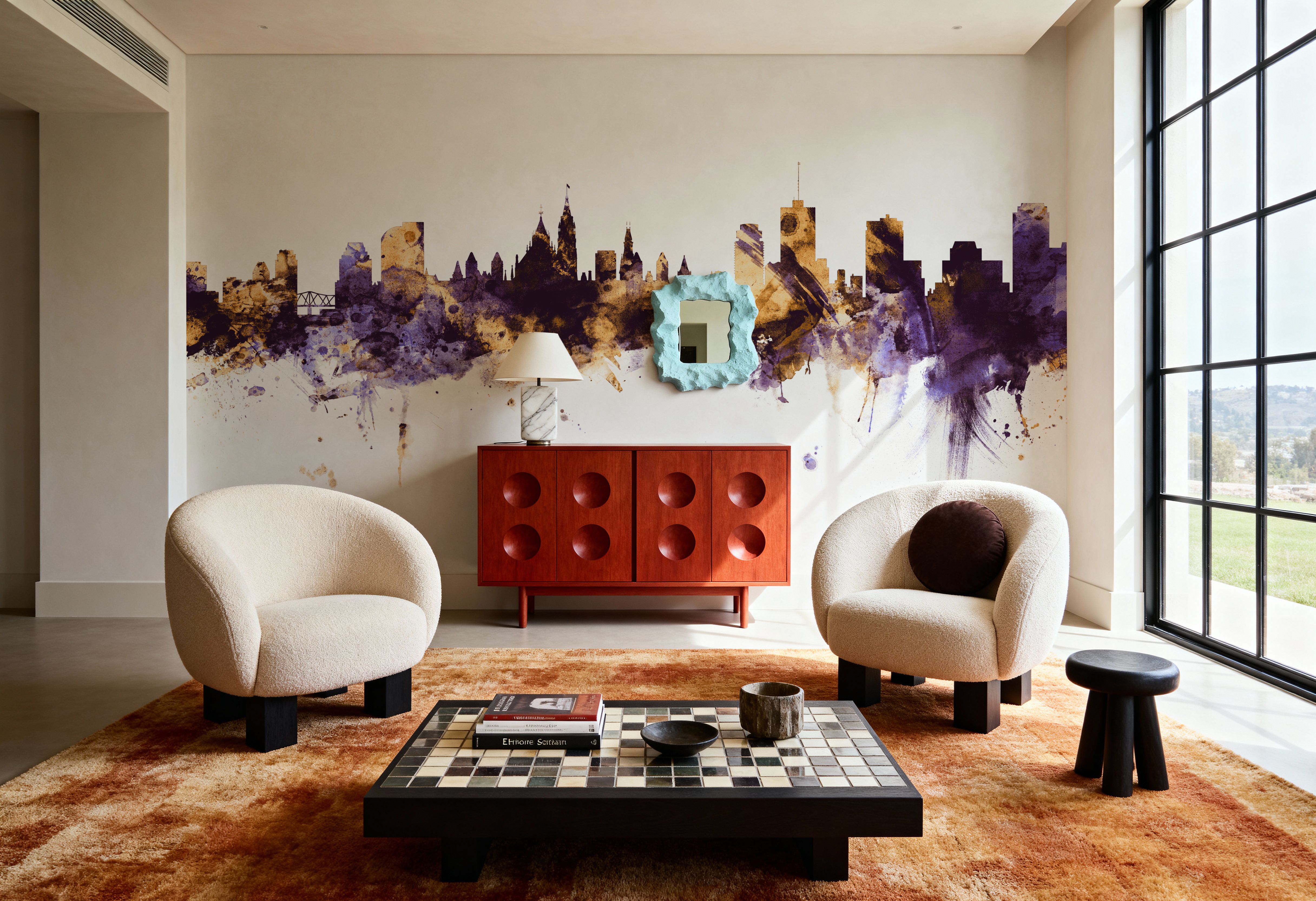 Ottowa Canada Skyline Purple & Gold