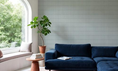 Bamboo Stripes, Duck Egg