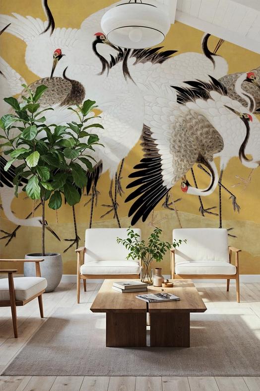 Japanese Flock of Cranes