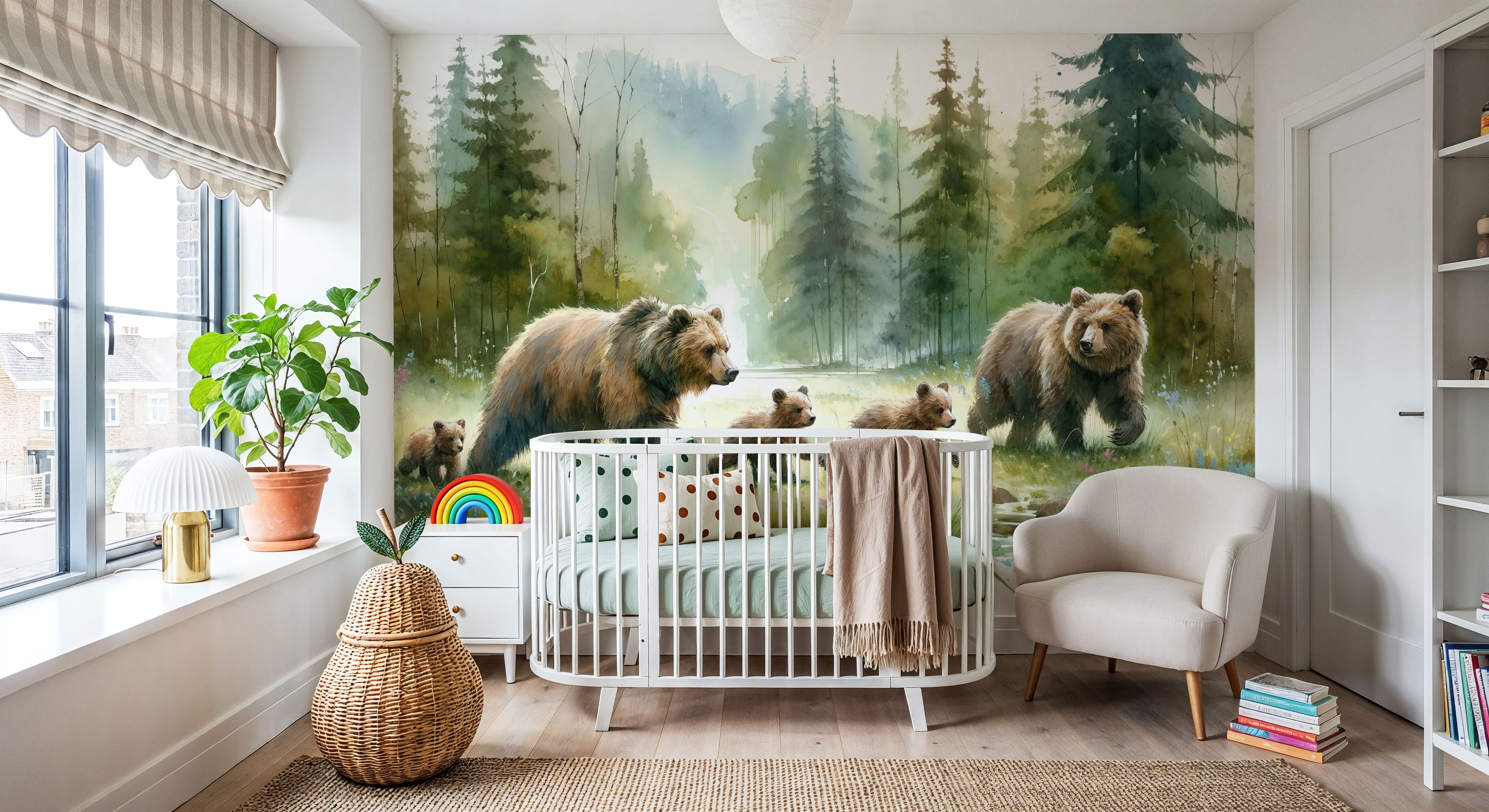 Watercolor Bear Family