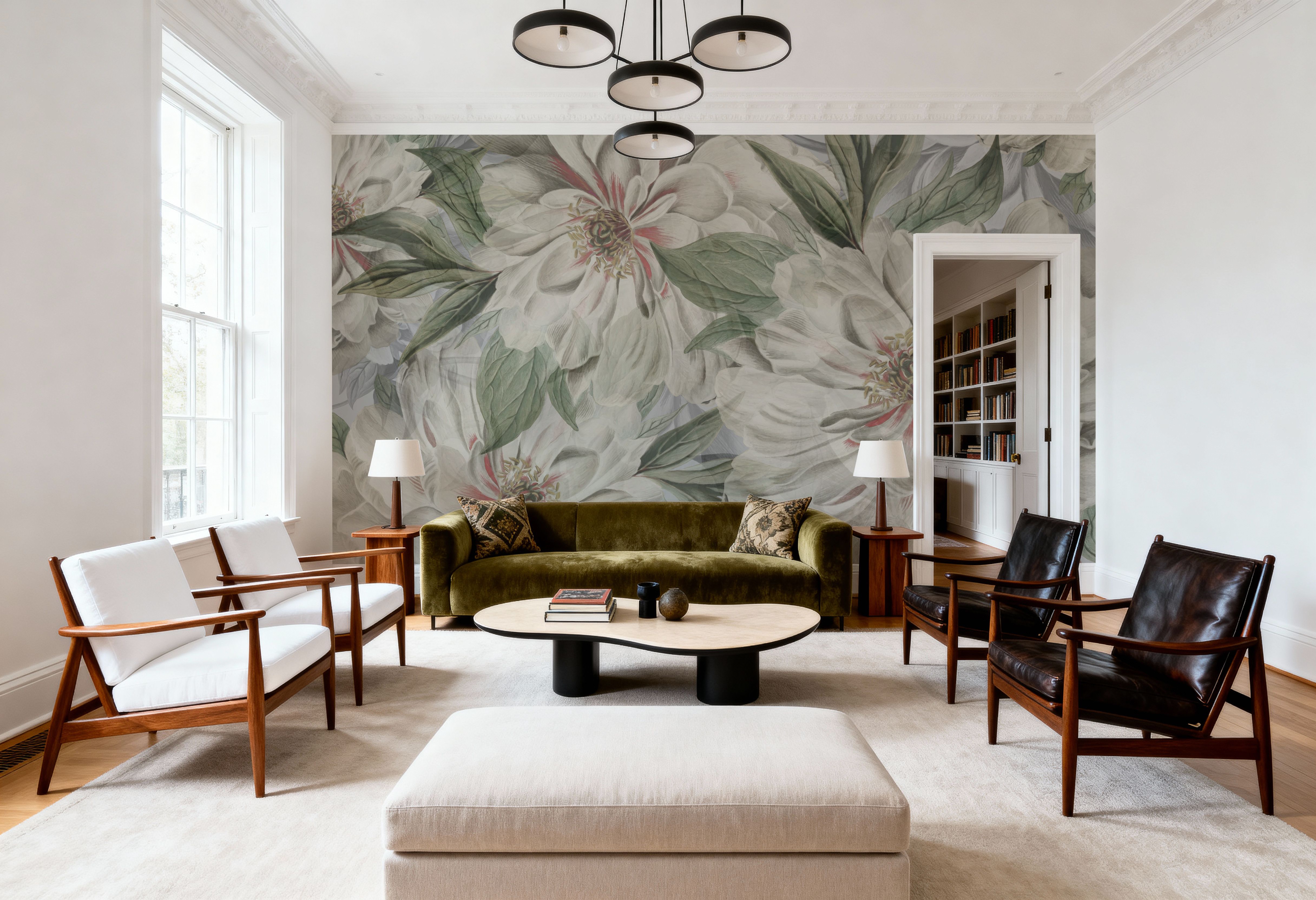 Peony Study - Pearl and Green