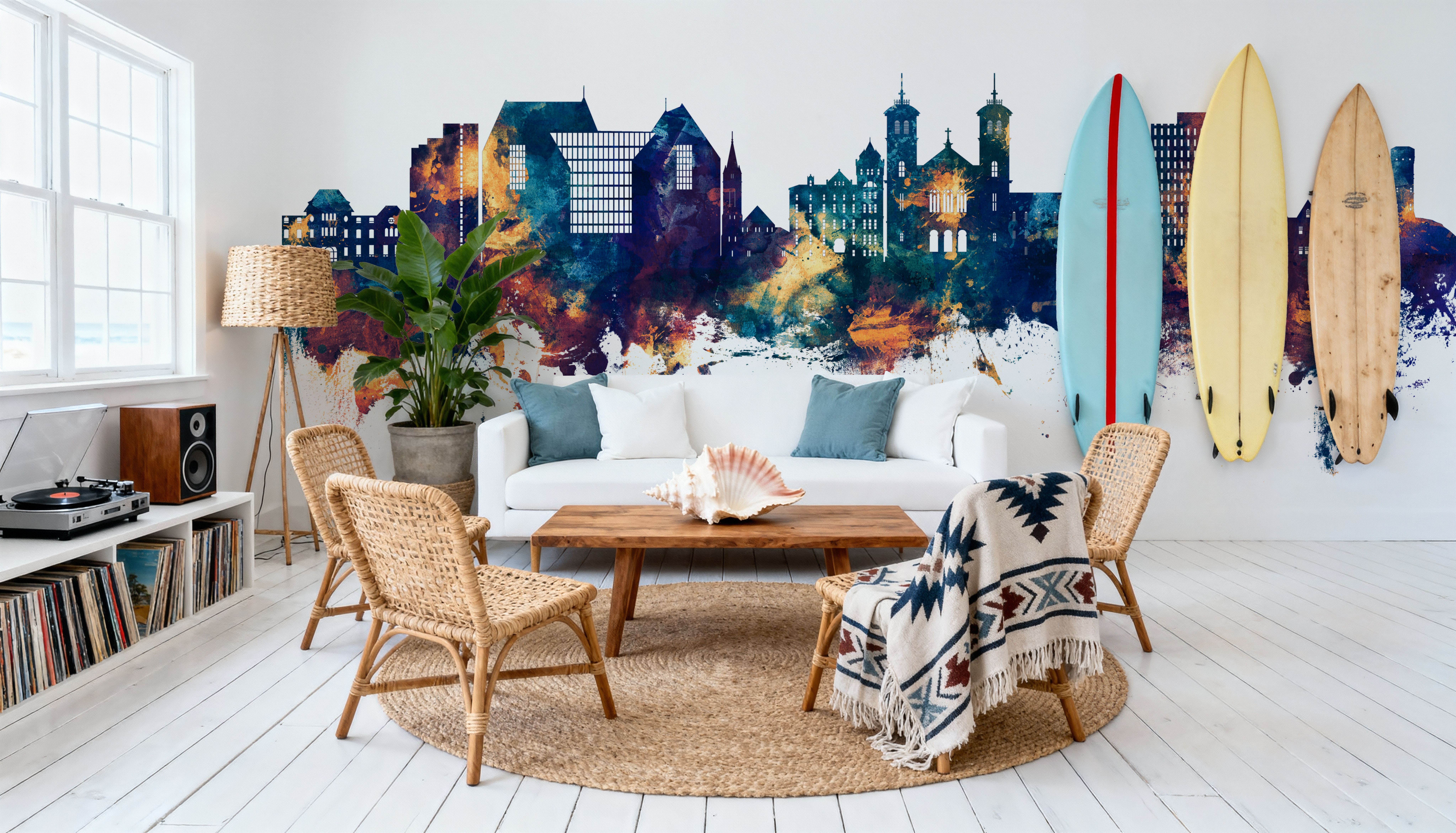 St John's Canada Skyline Blue & Bronze