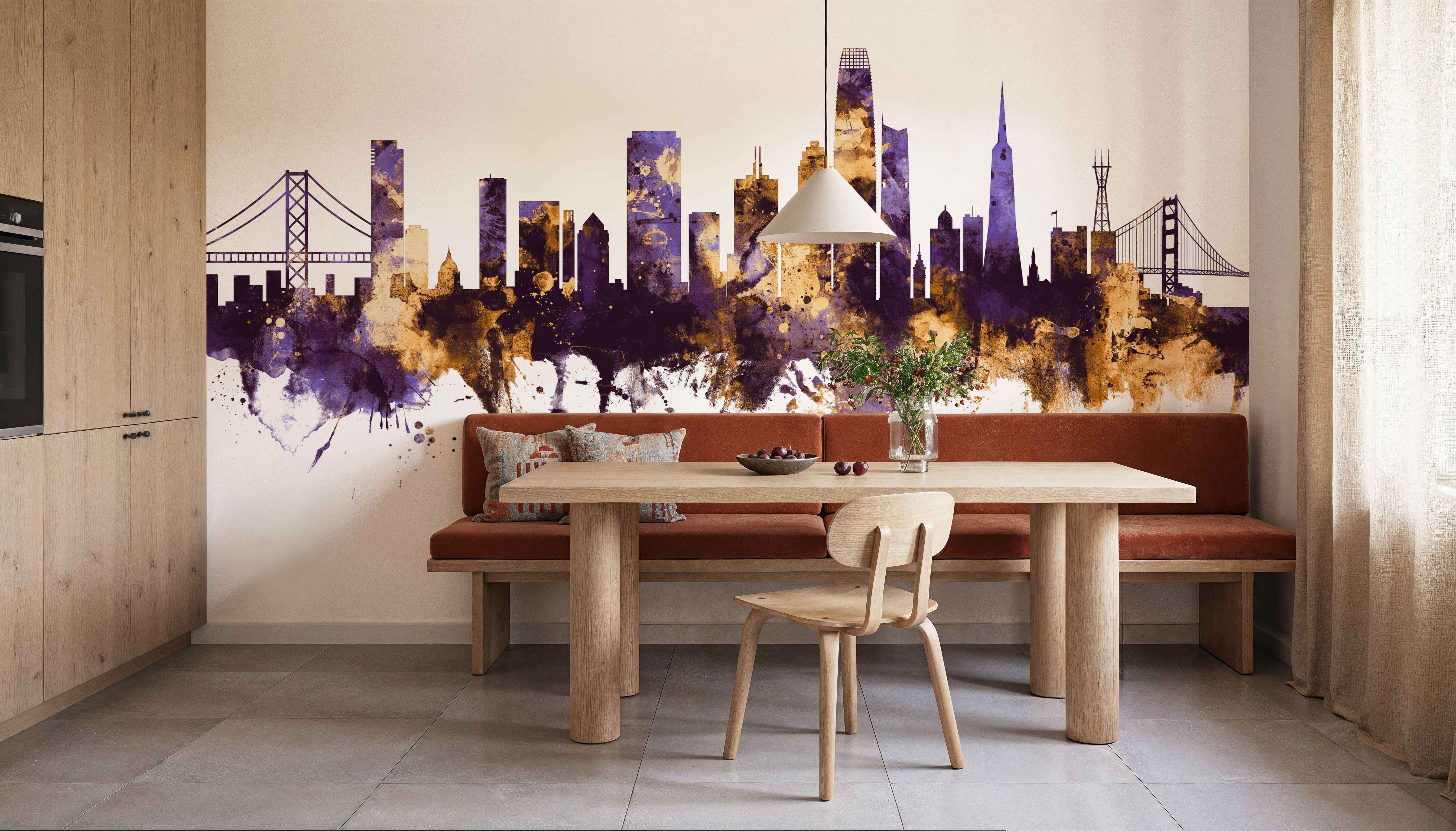 San Francisco Skyline Purple & Gold