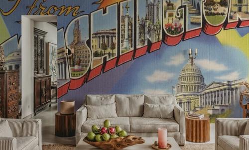 Greetings from Washington - Screenprint Postcard