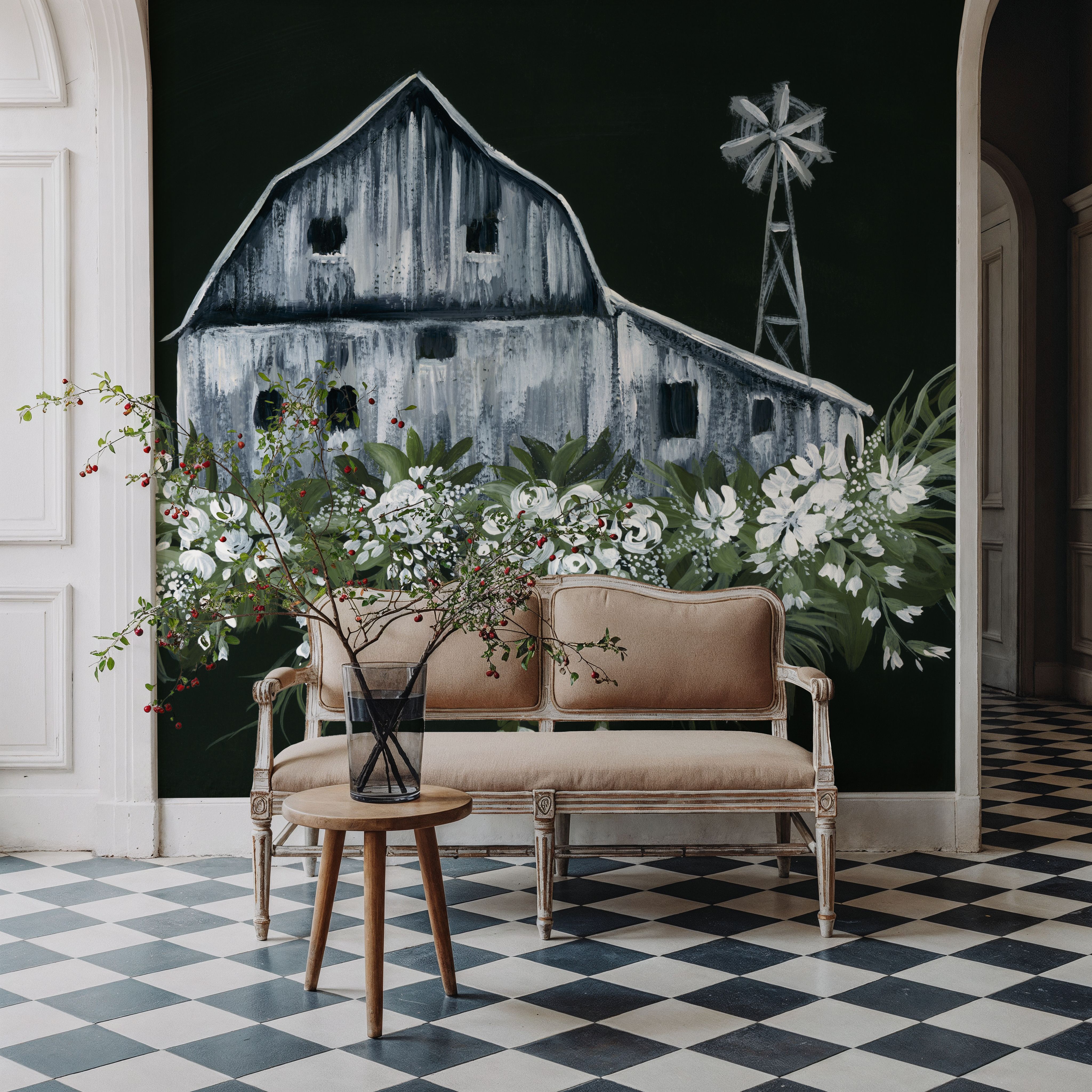 Adorned Barn Sketch