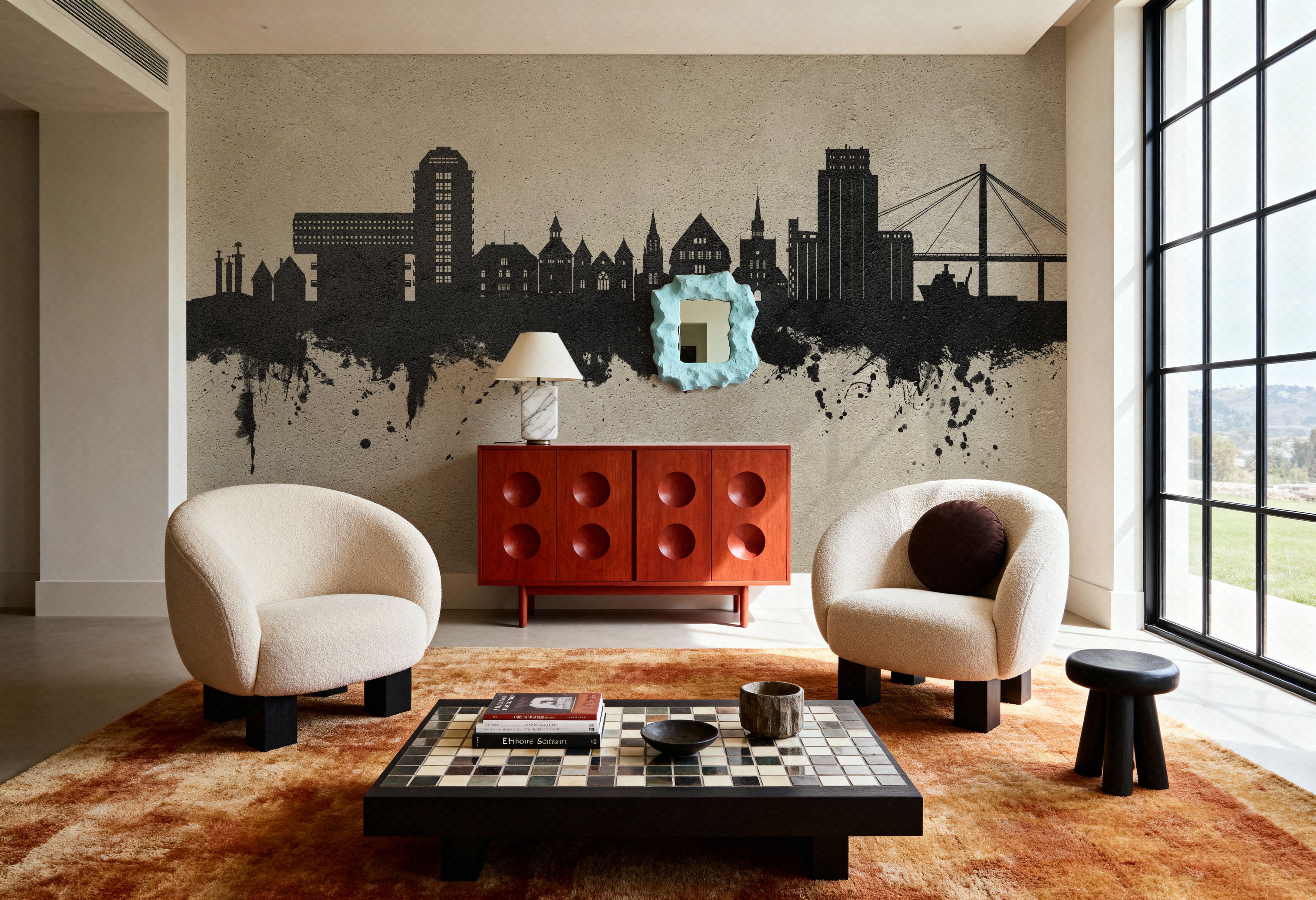 Stavanger Norway Skyline Concrete, Papel pintado