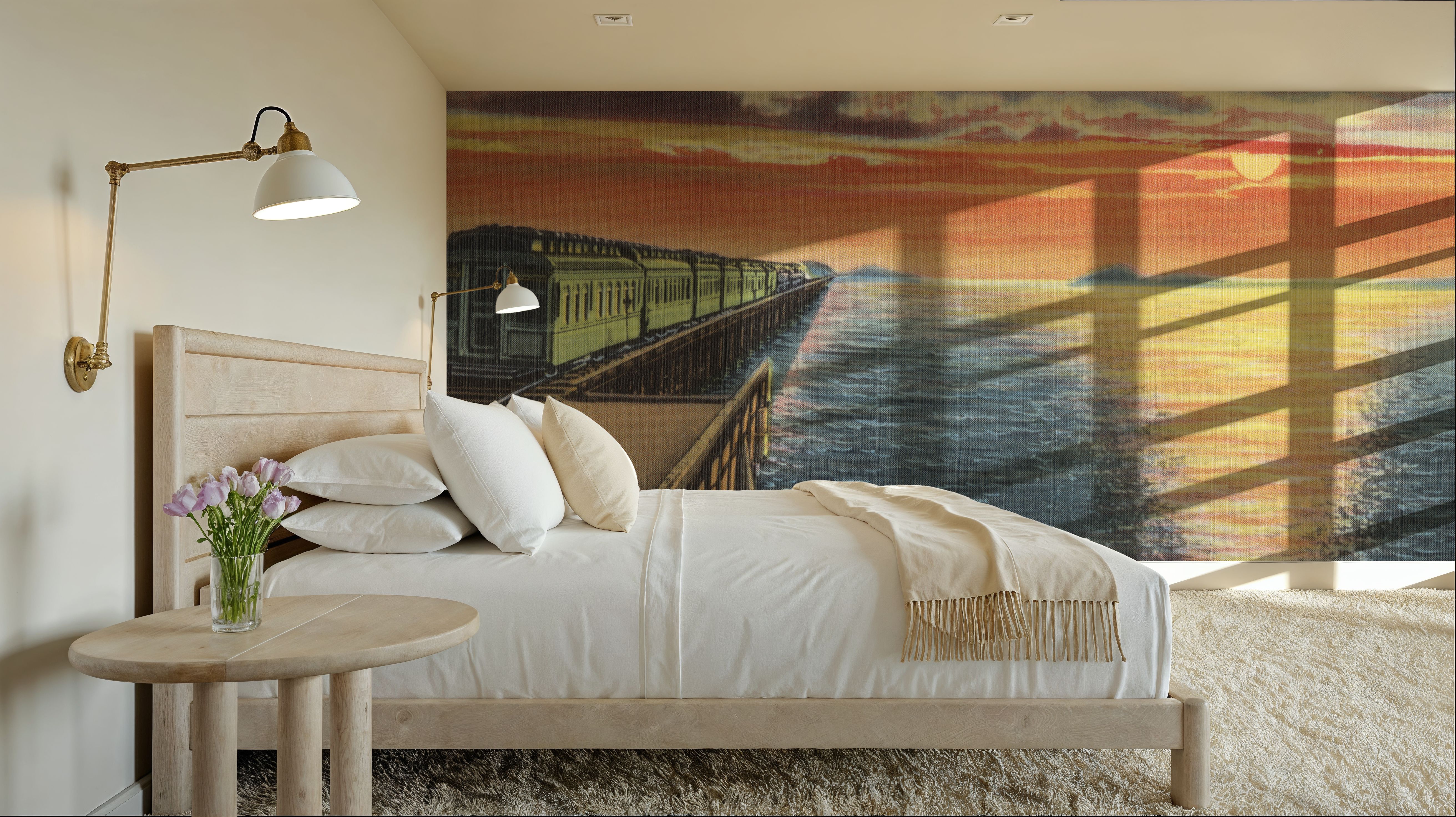 Greetings from Train Sunset - Screenprint Postcard