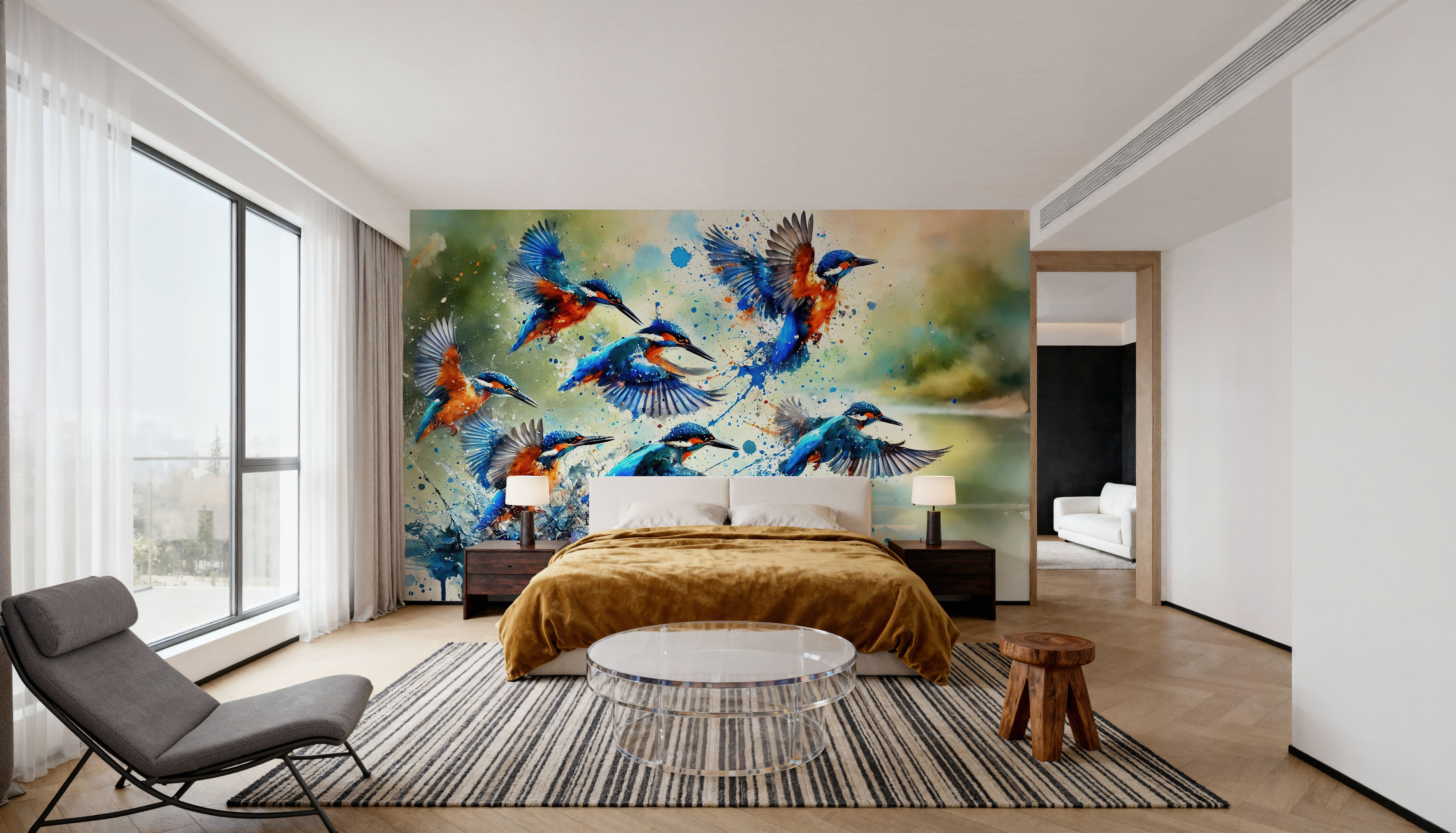 Aqua Flight of Kingfishers