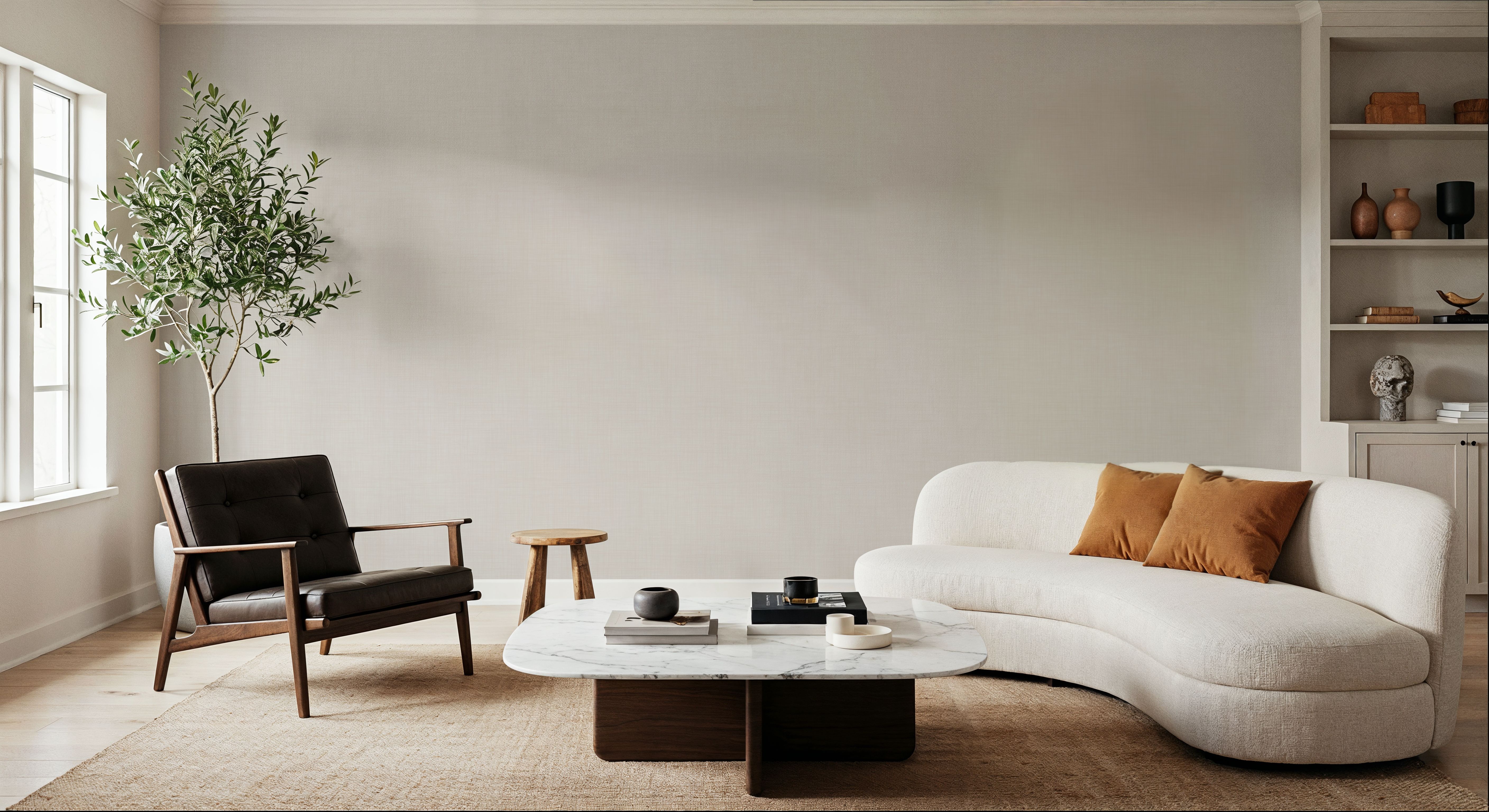 Mottled Linen Effect, Ivory