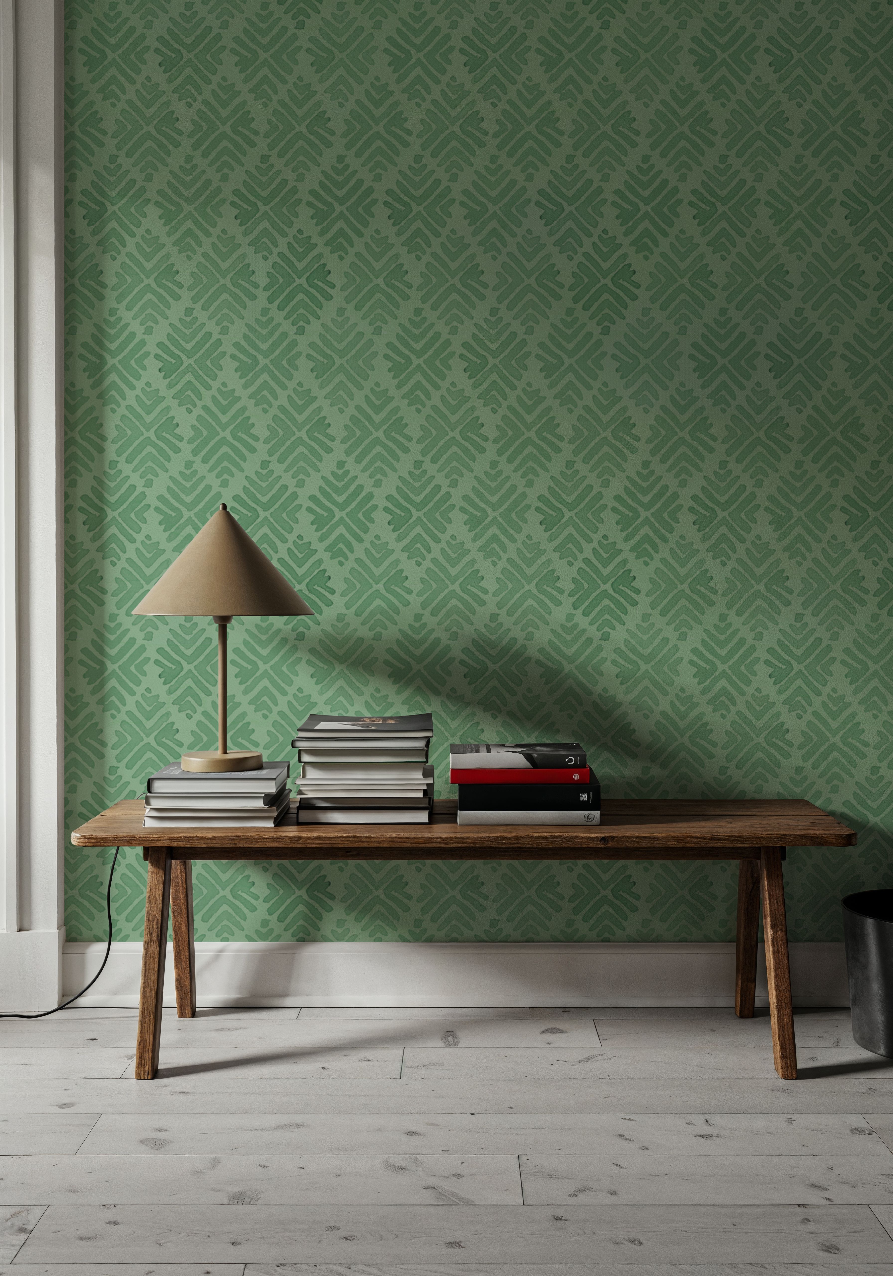 Bohemian Leaves Green