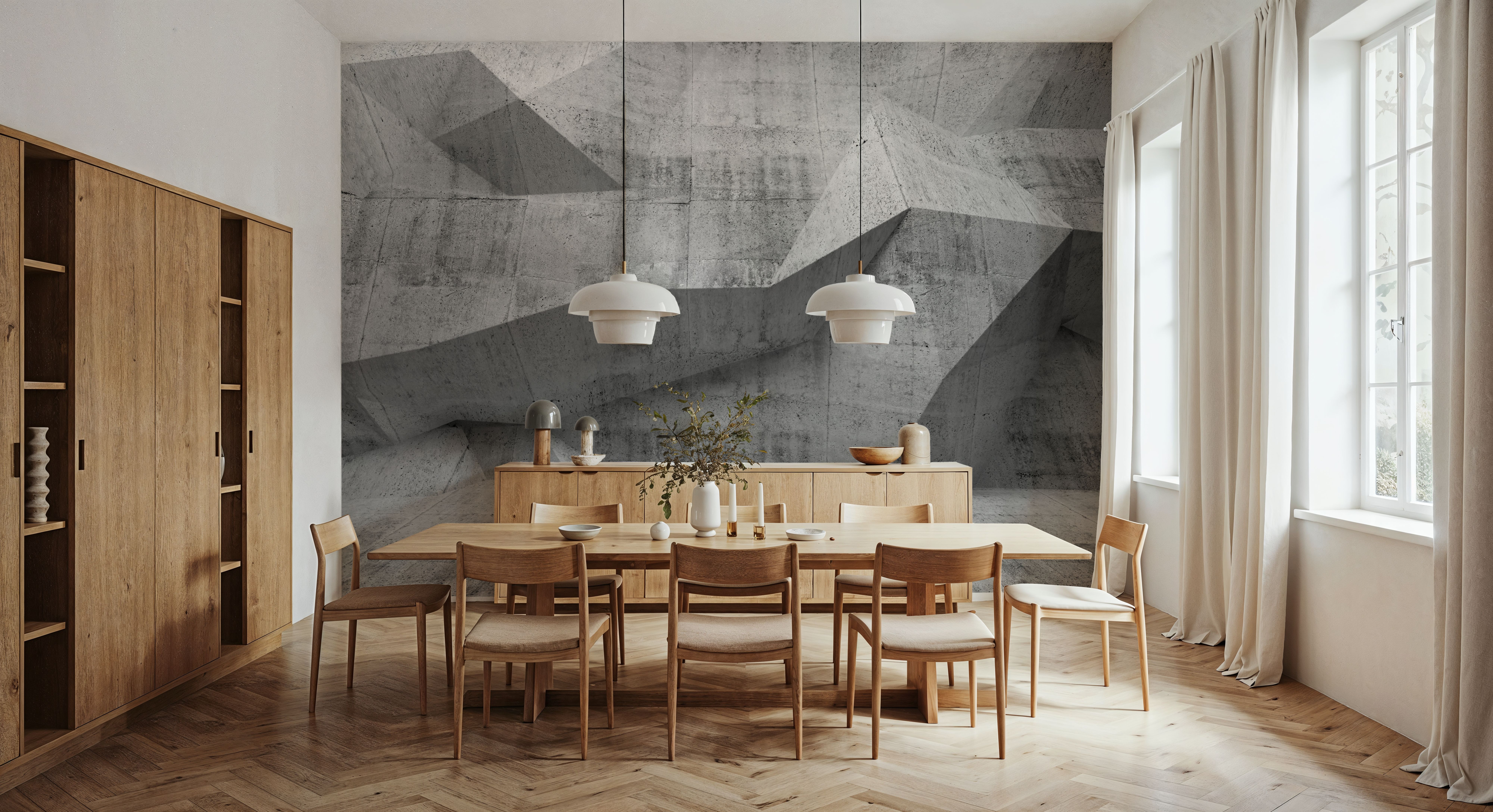 Concrete Shapes Gray, Wallpaper