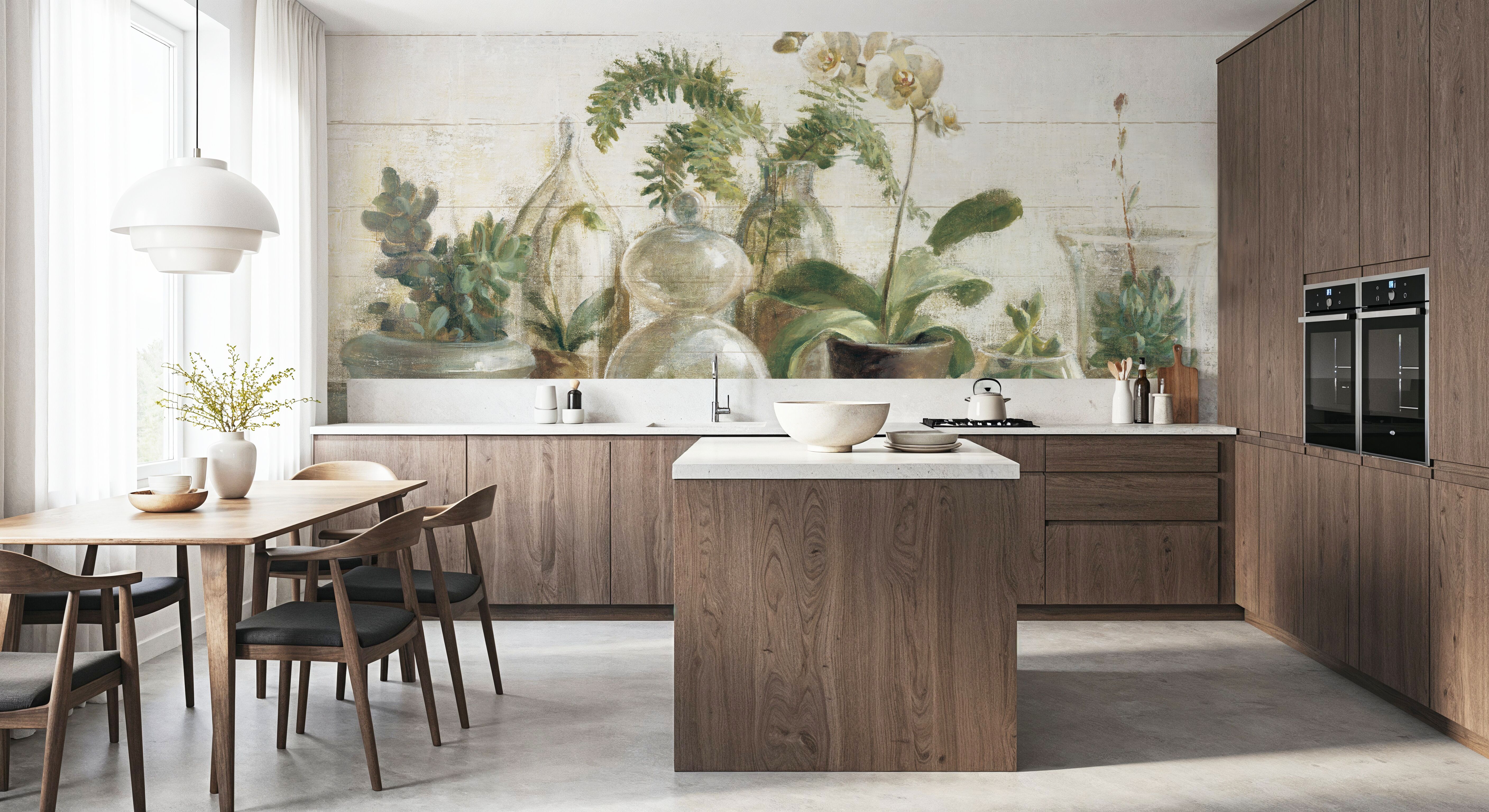 Greenhouse Orchids on Shiplap