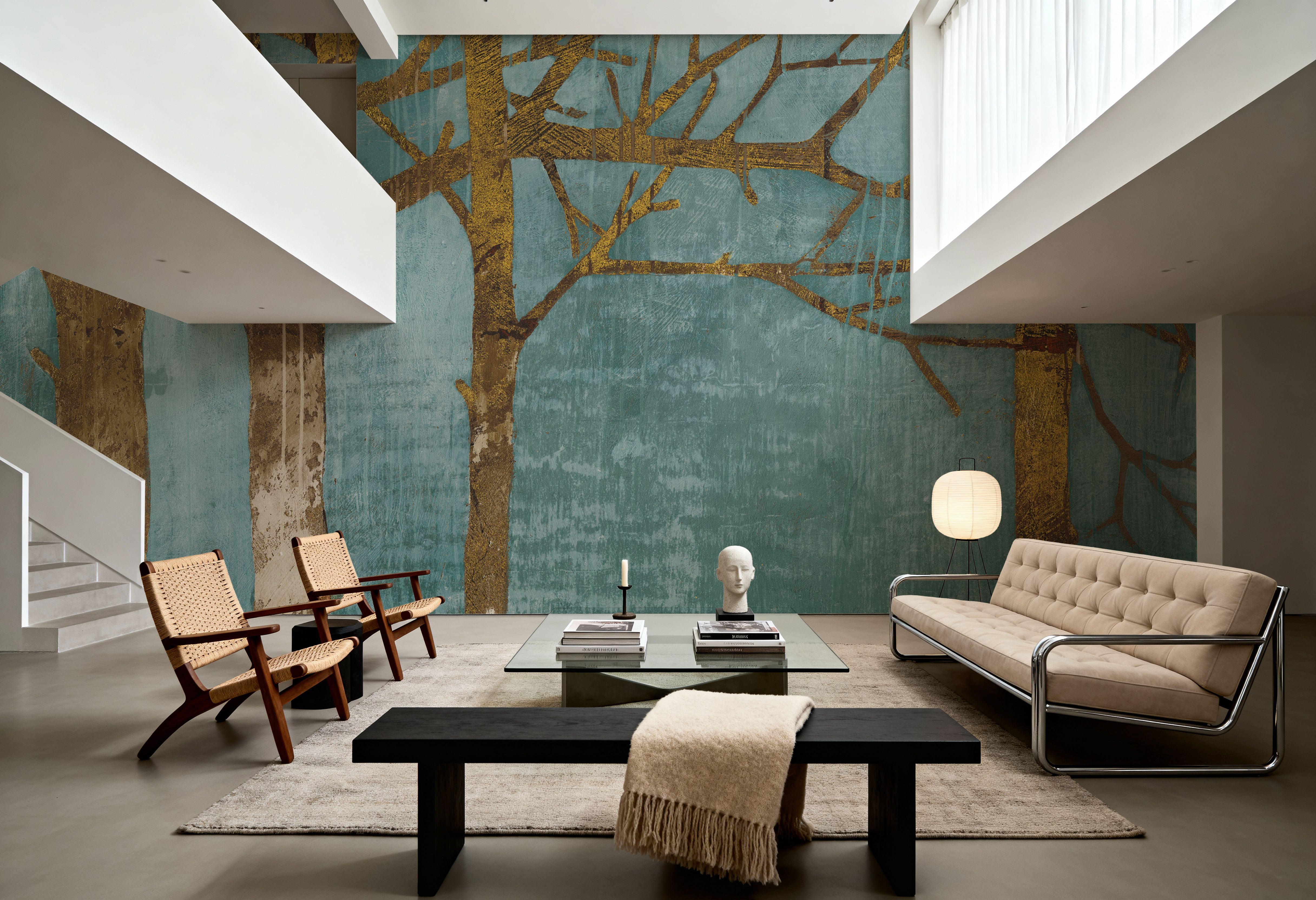 Golden Day Turquoise, Behang