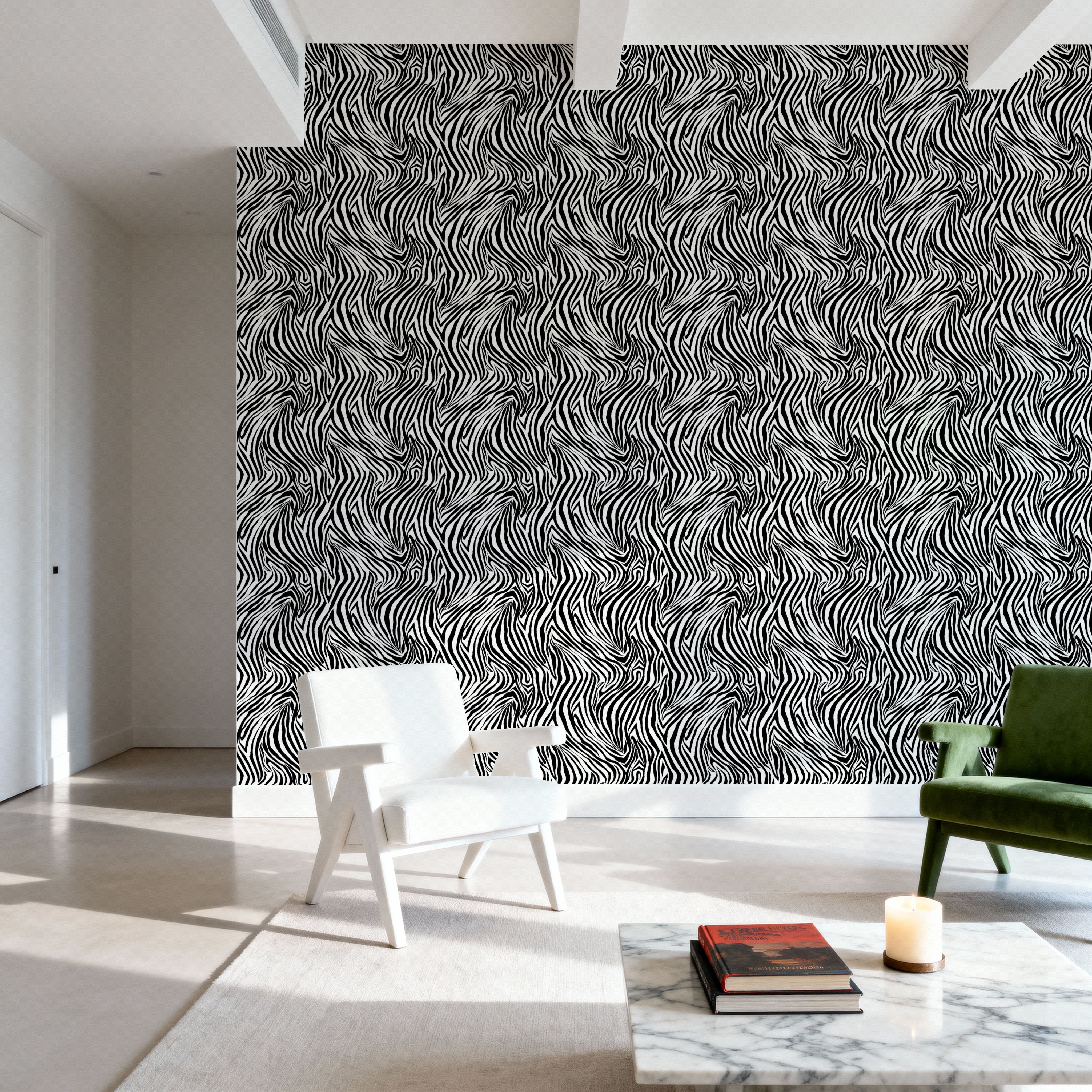 A Stripe of Zebra, White