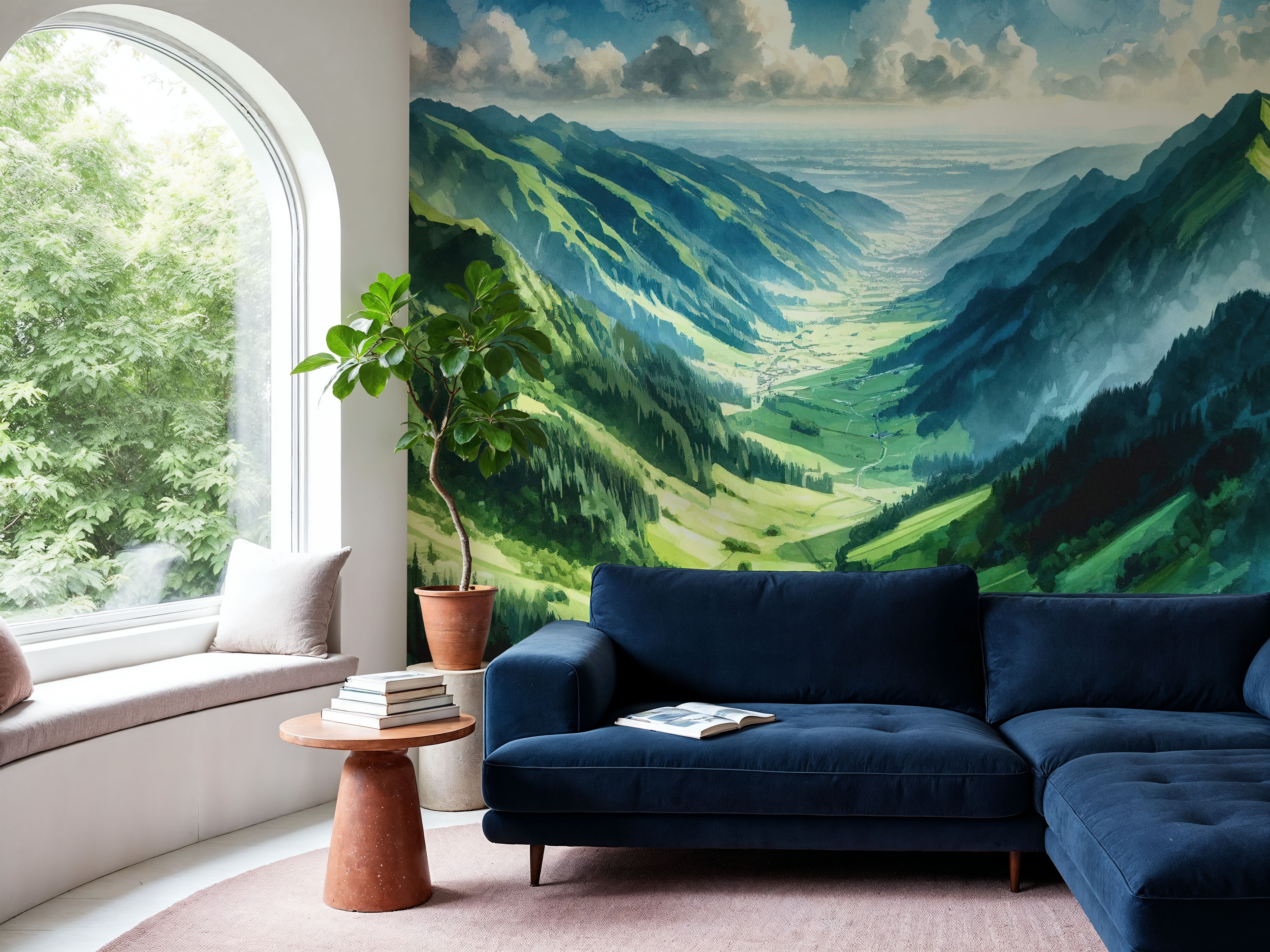 Expansive Mountain Valley Landscape