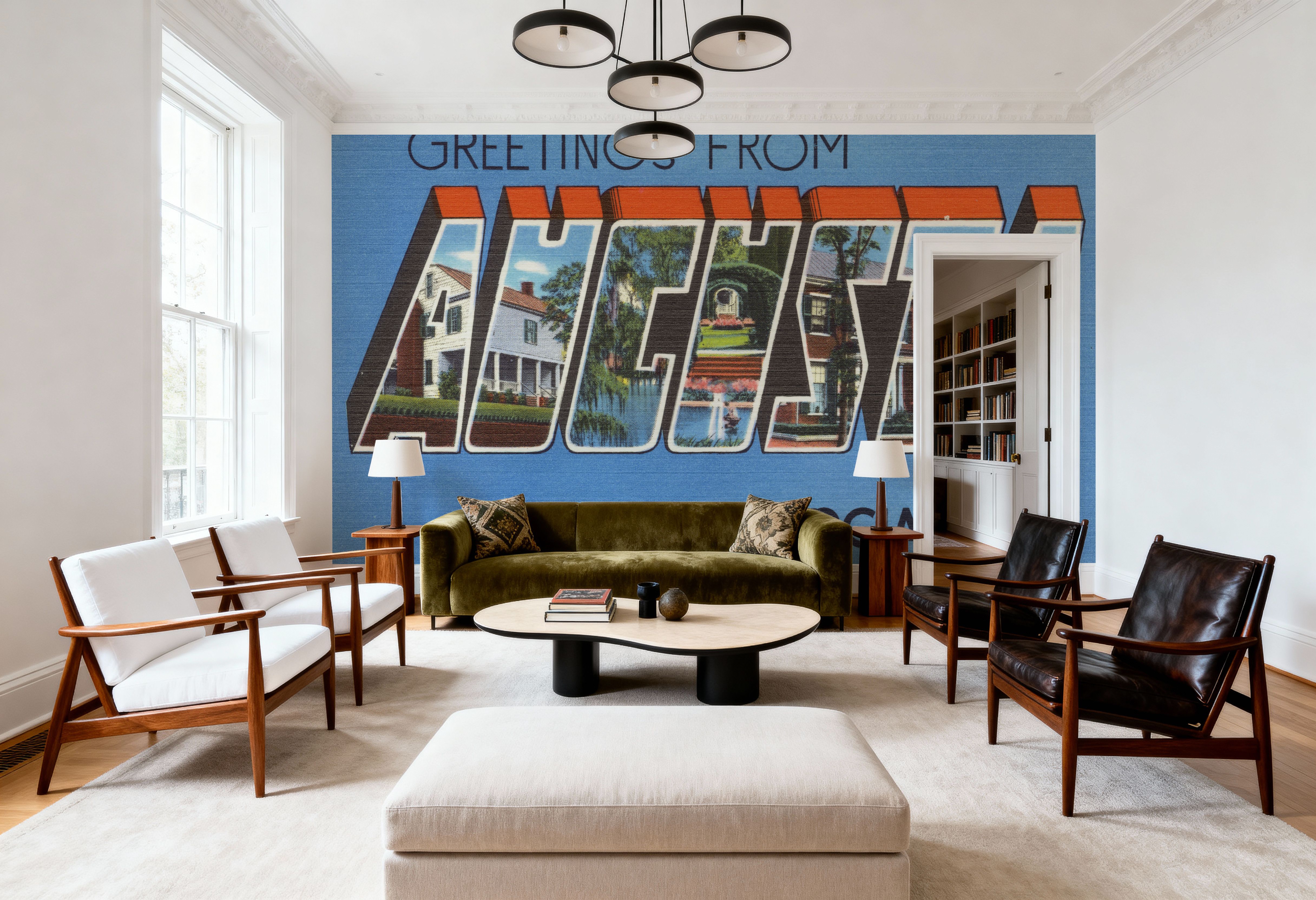 Greetings from Augusta - Screenprint Postcard