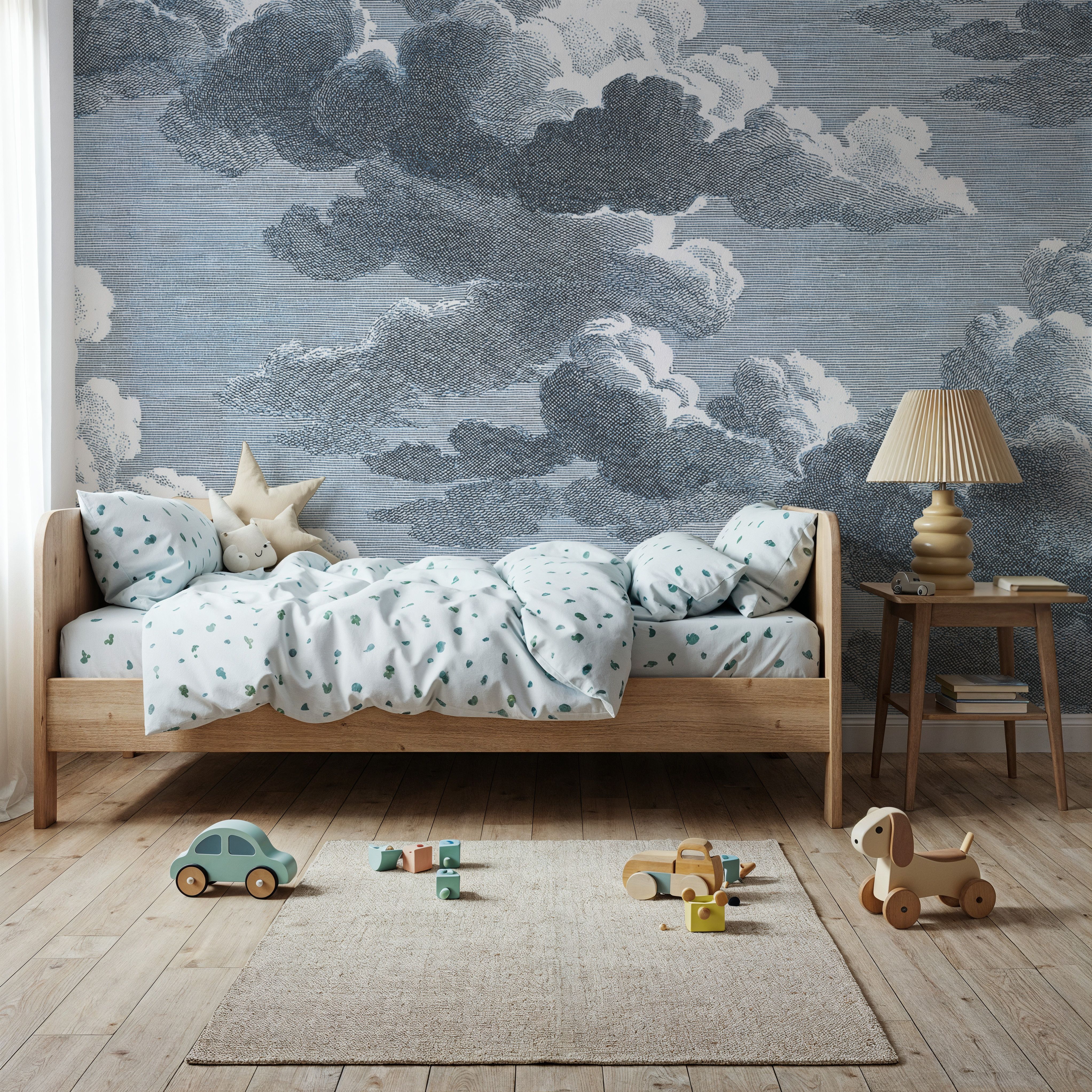 Intaglio Clouds, Ink Blue