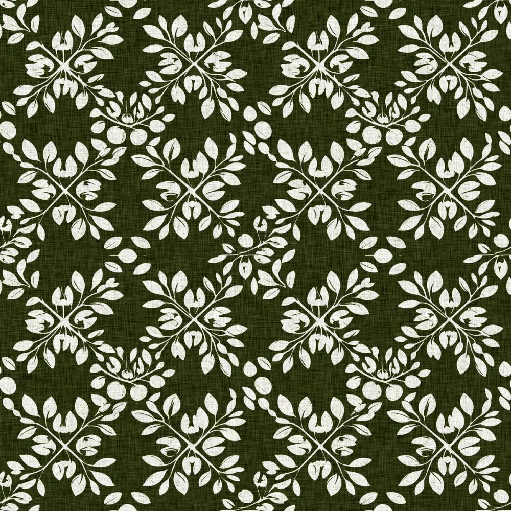 Trellis Leaves, Forest Green