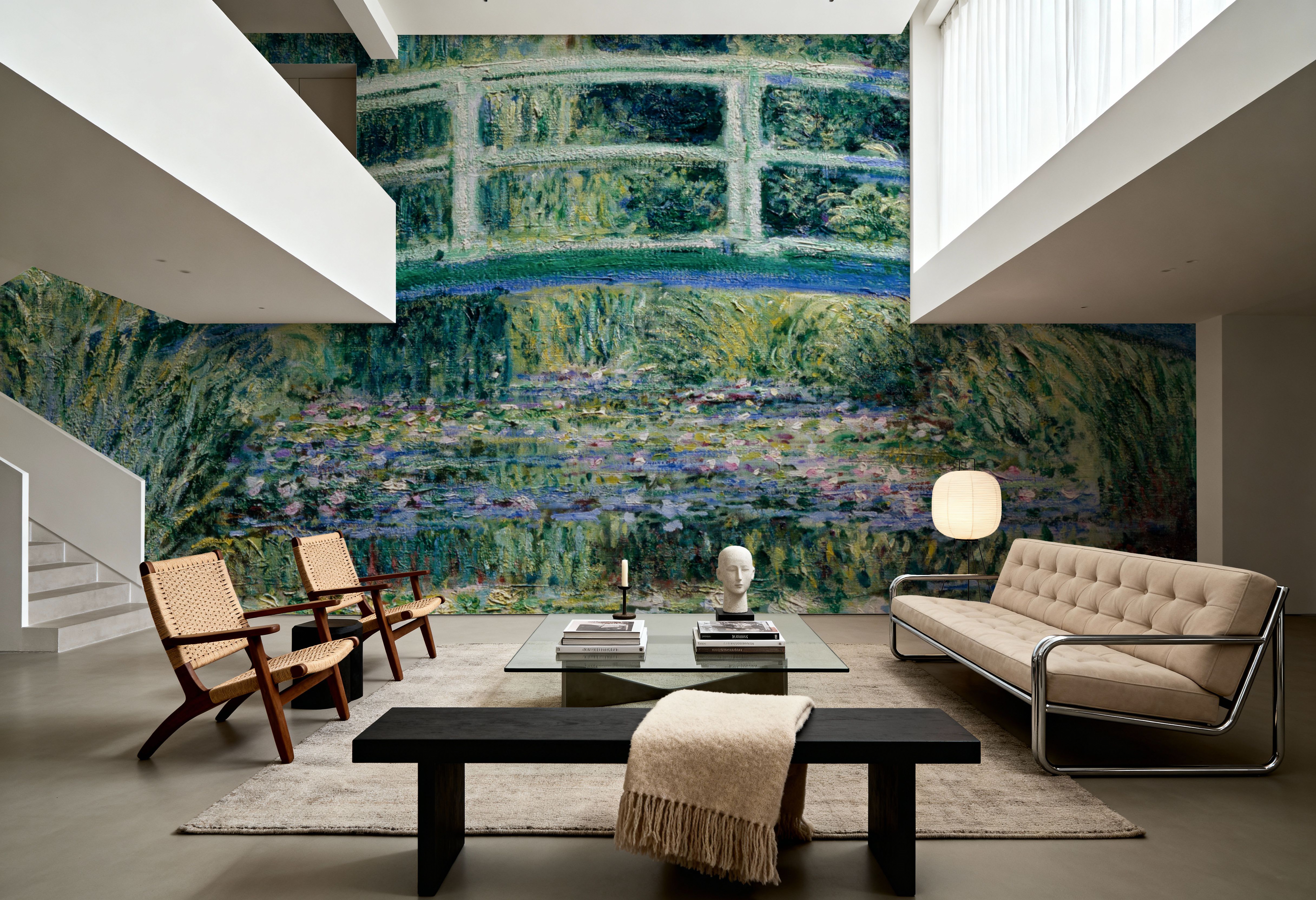 Water Lilies and Japanese Bridge