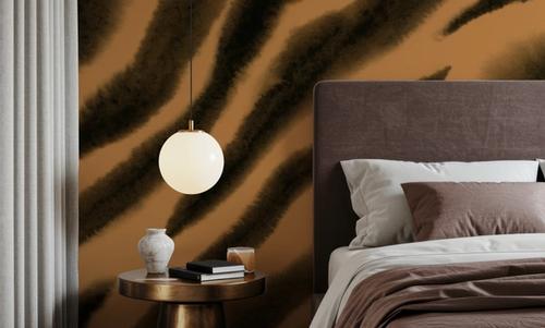 Watercolor Tiger Stripes, Warm