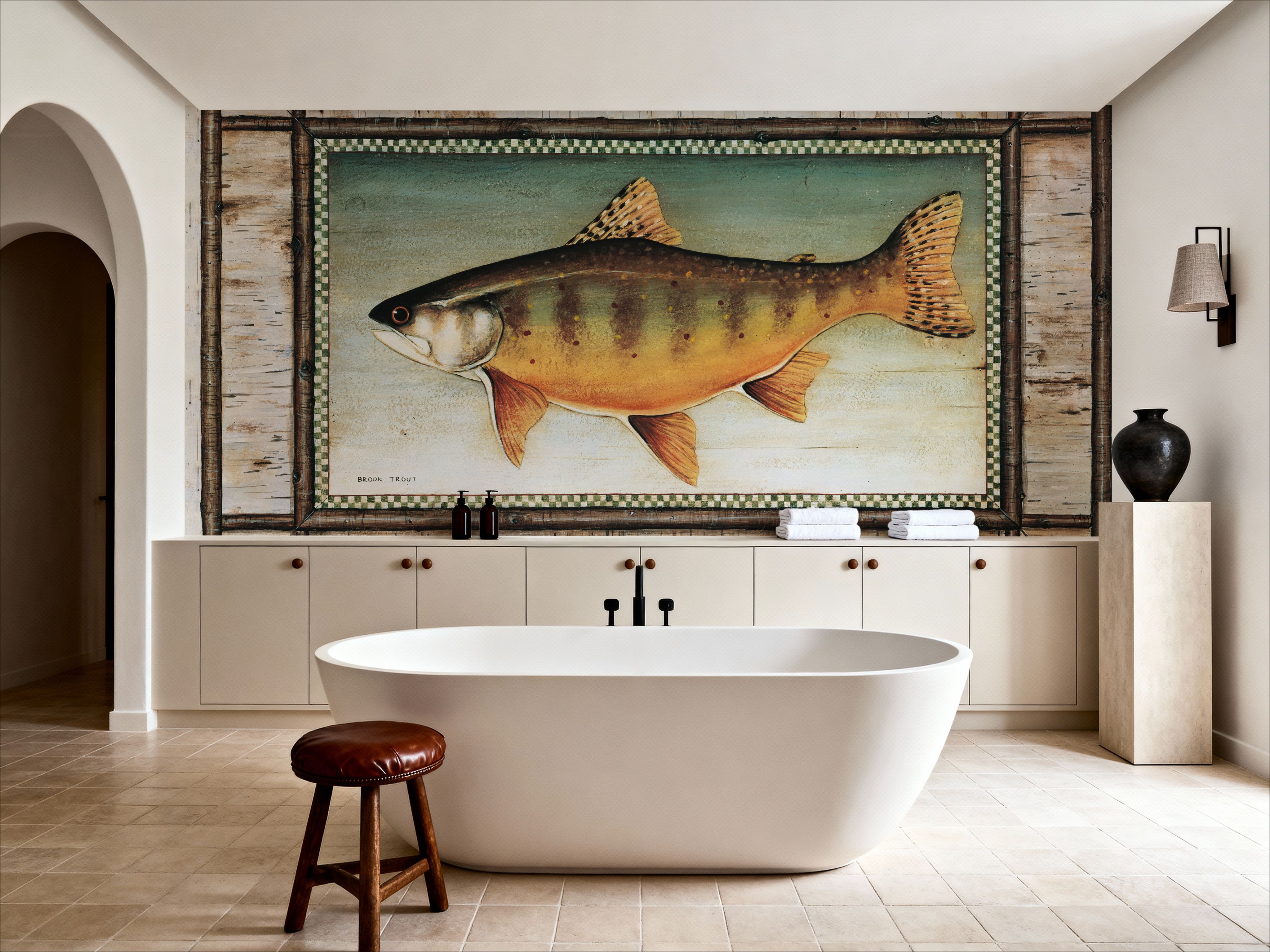 Brook Trout Birch Border, Behang