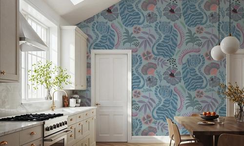 Painterly Tigers Light Blue
