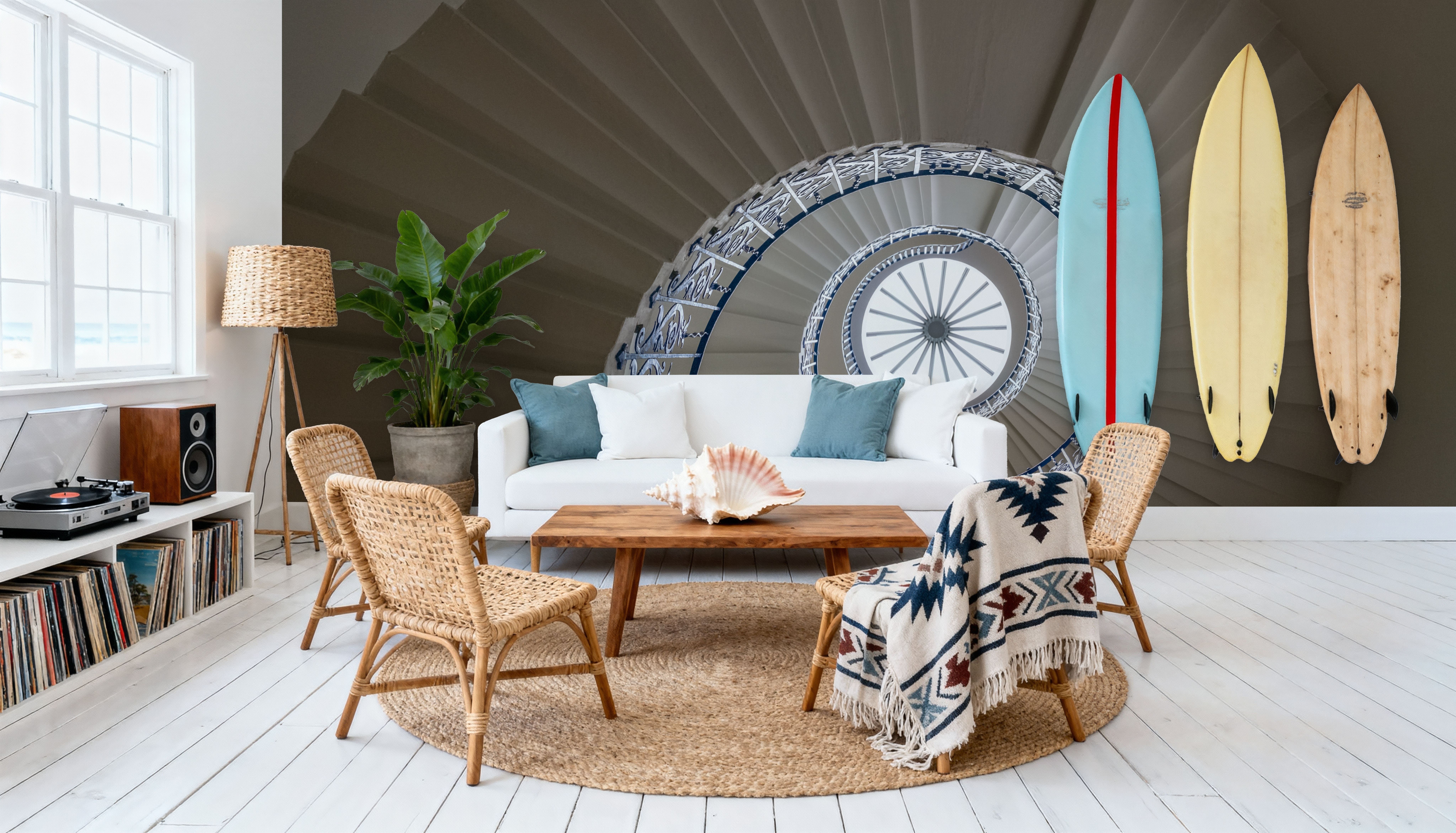 Tulip Stairs, Wallpaper