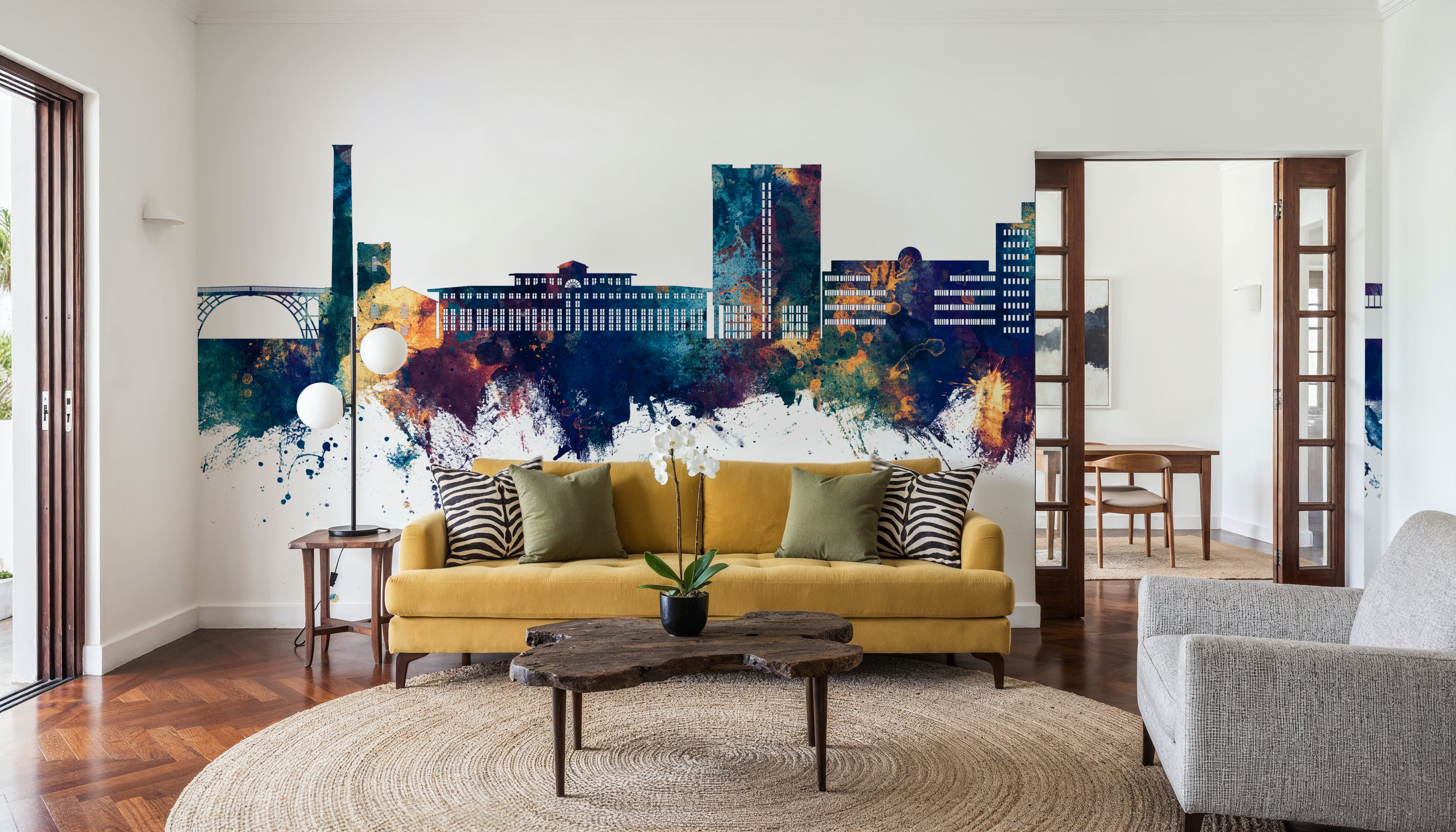 Telford England Skyline Blue & Bronze