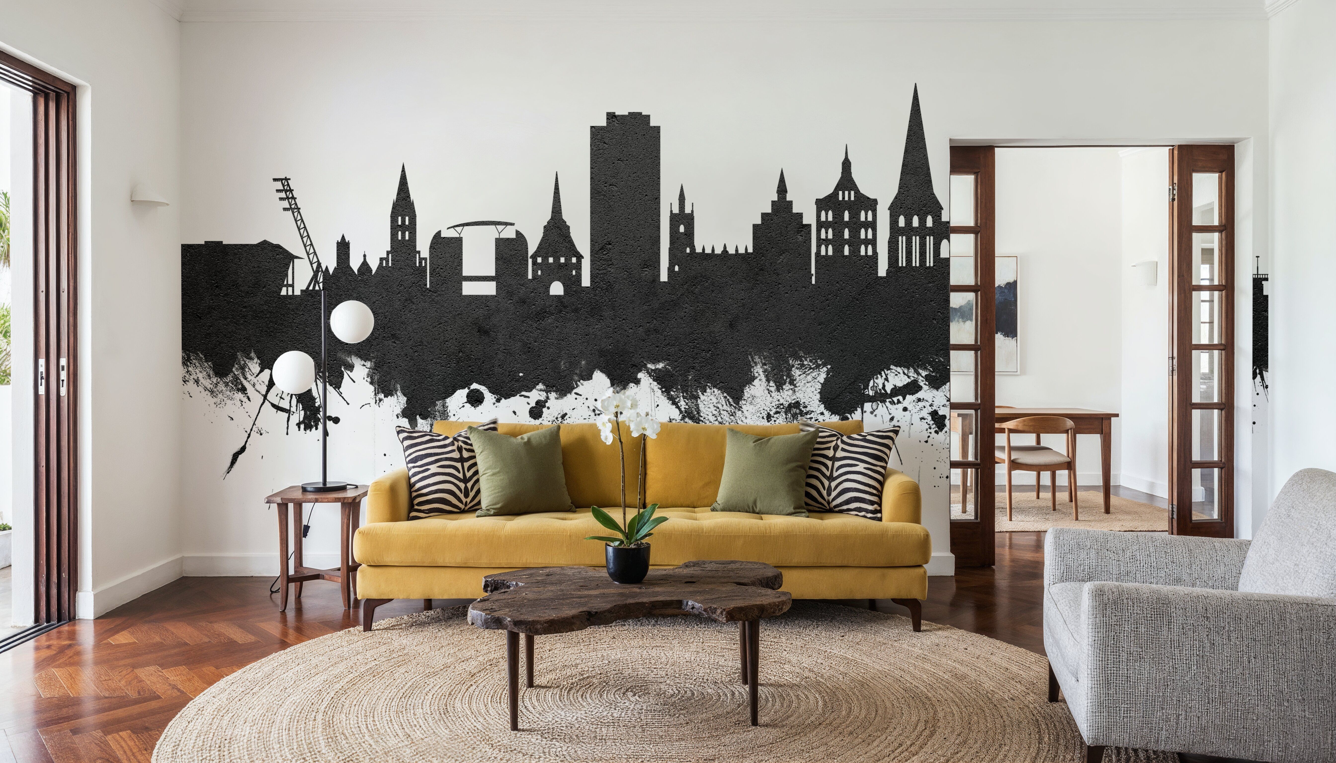 Rostock Germnay Skyline Black & White