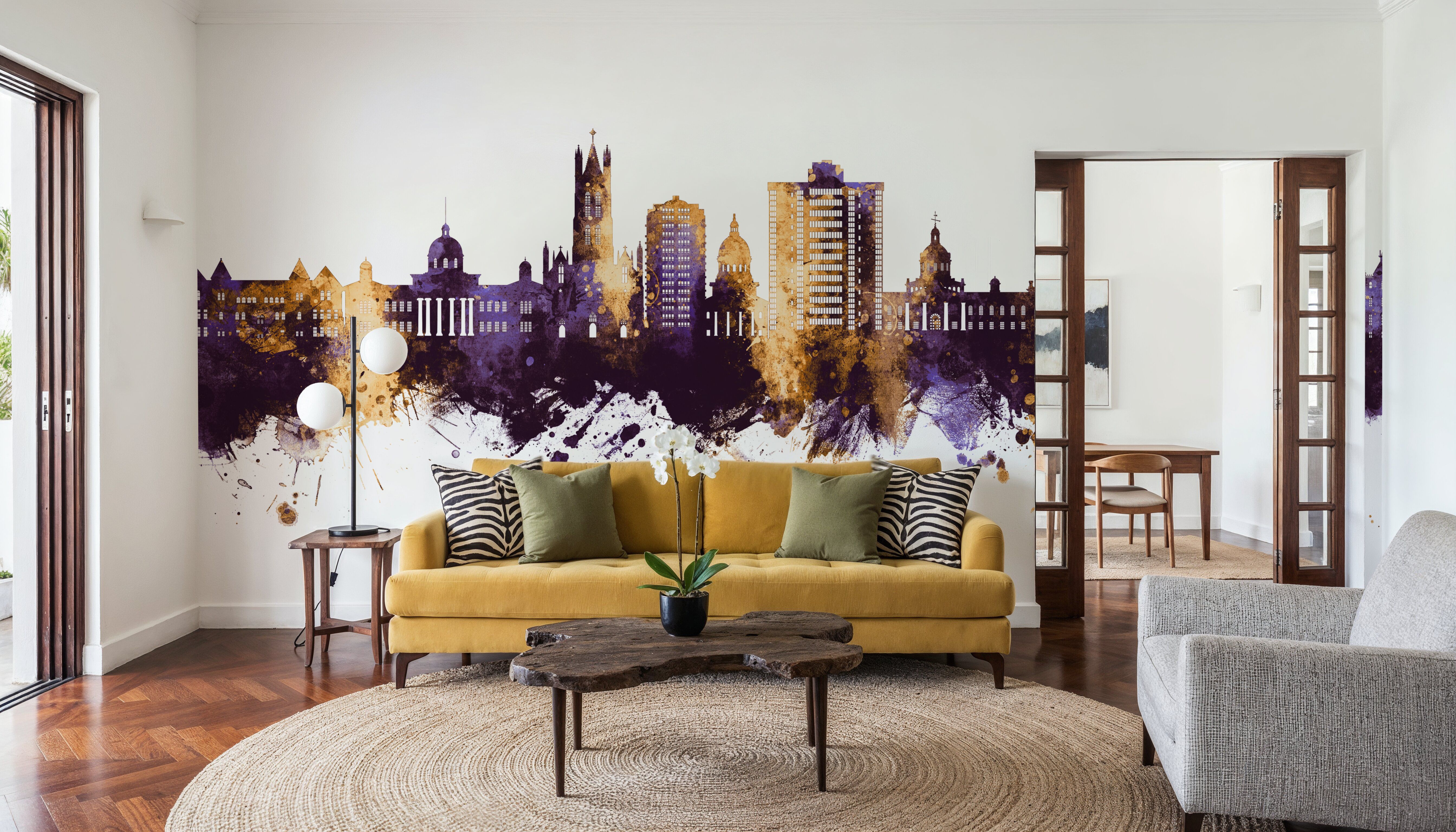 Kingston Canada Skyline Purple & Gold 