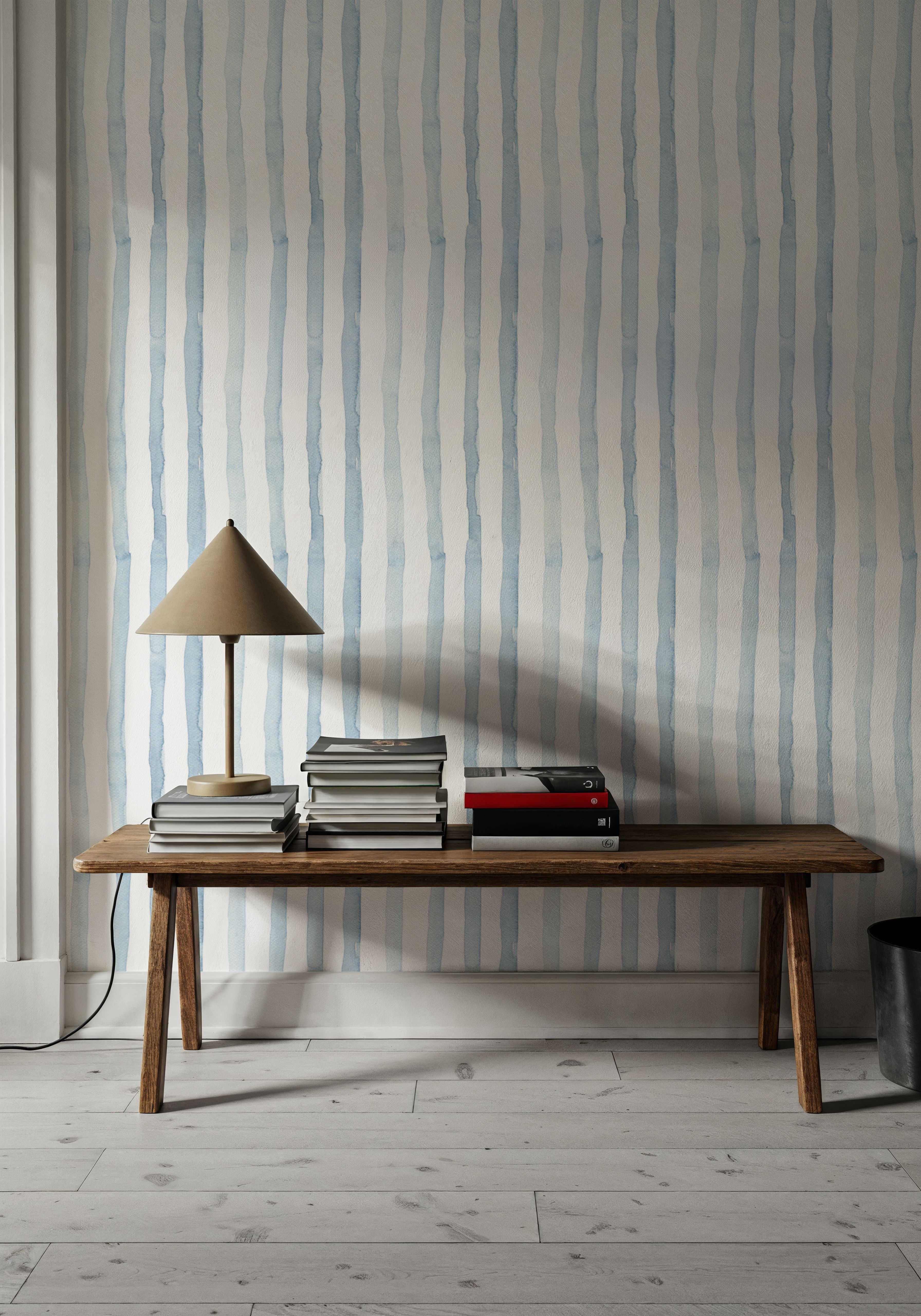 Watercolor Stripes Indigo