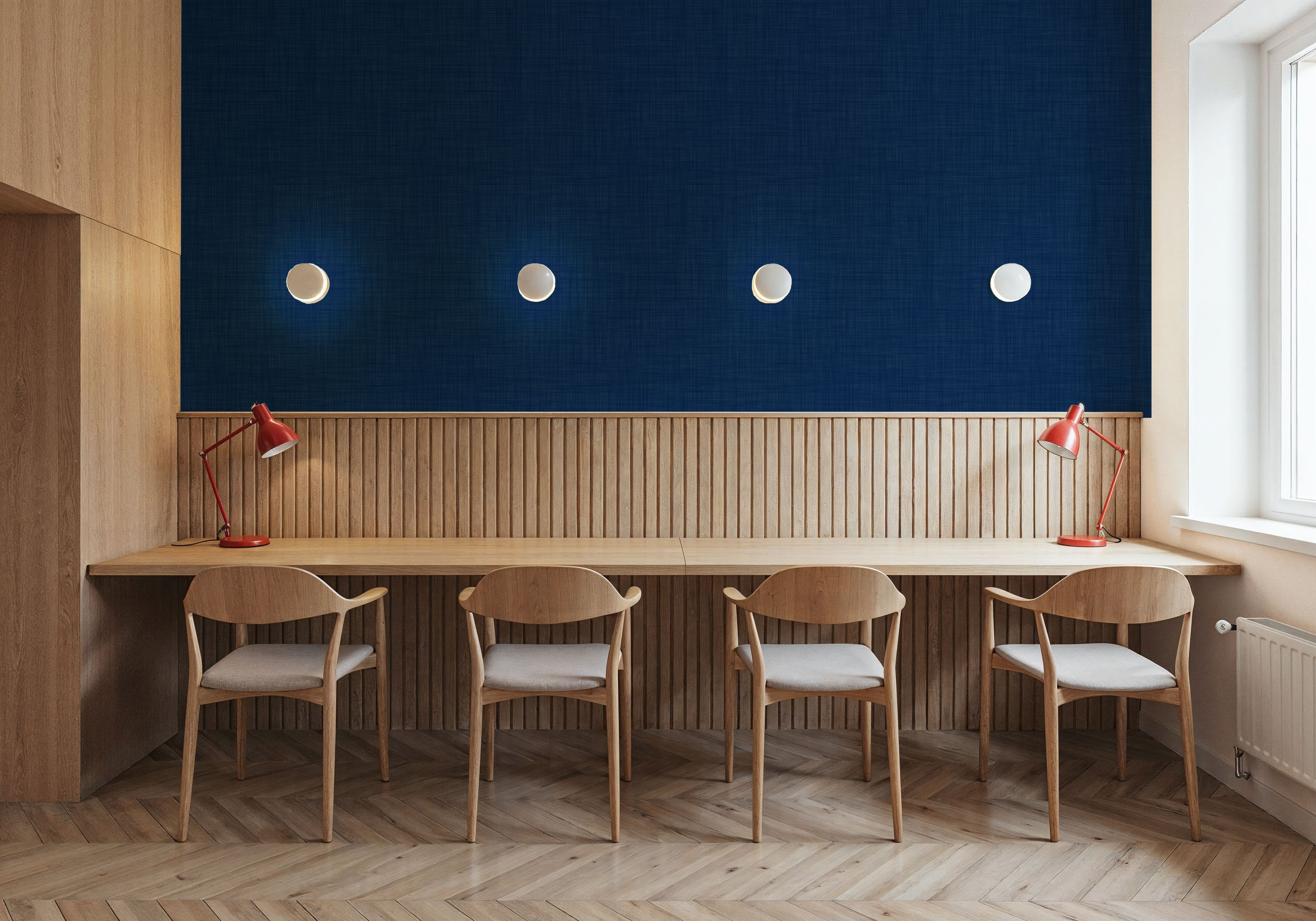 Mottled Linen Effect, Indigo Denim