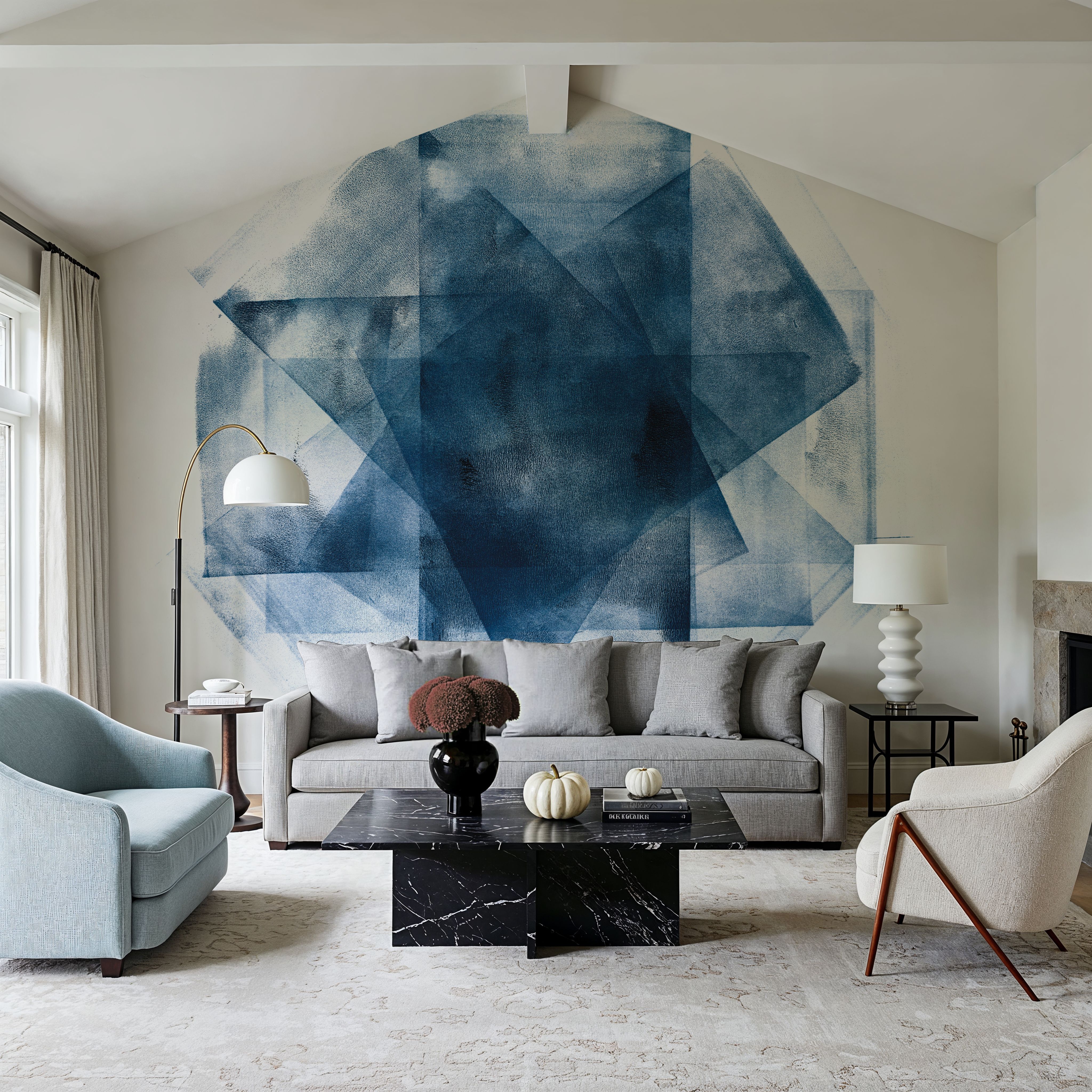 Blue Geometric Abstract Star