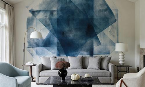 Blue Geometric Abstract Star