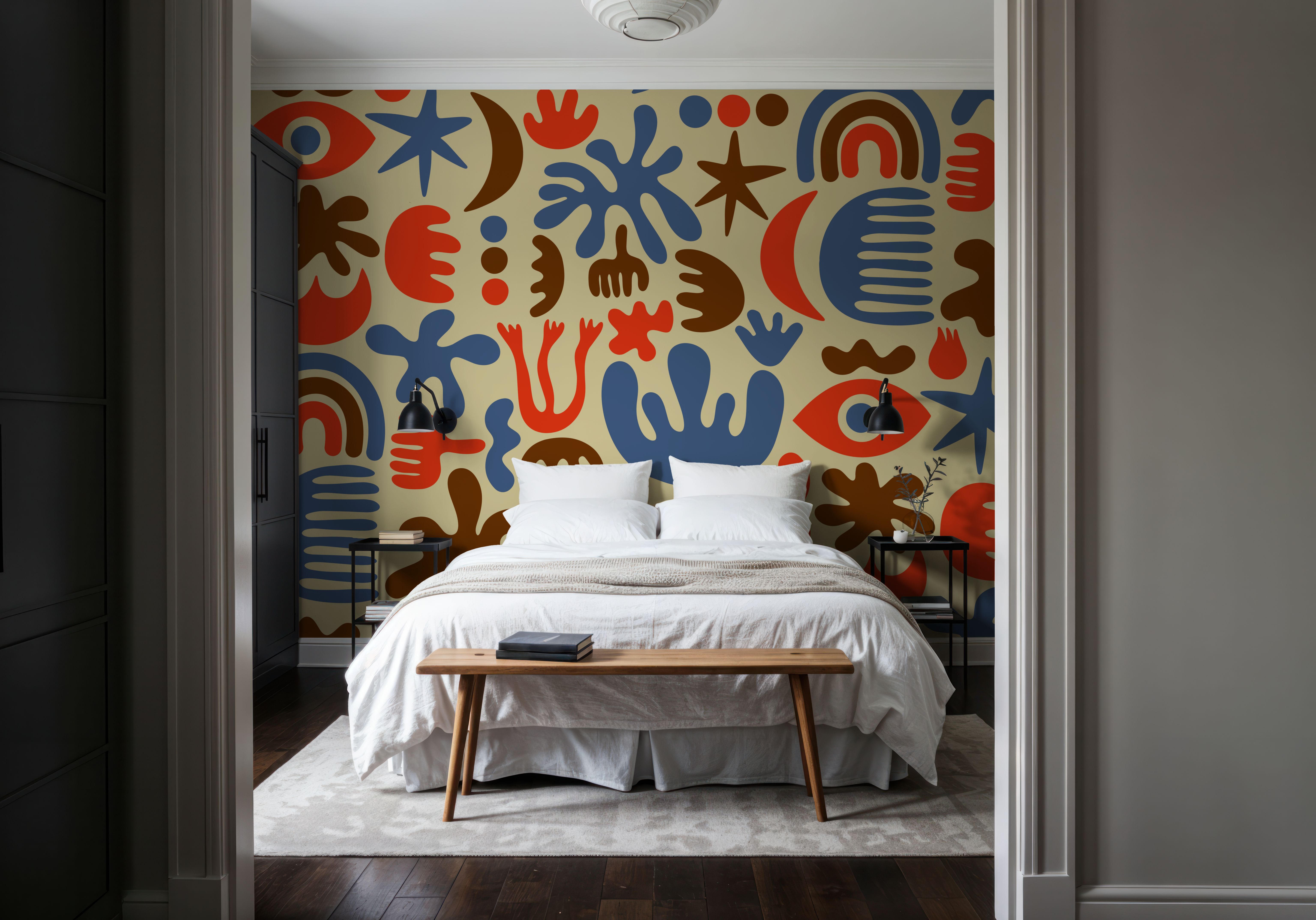 Cute Cutouts Mural, Multi, Wallpaper