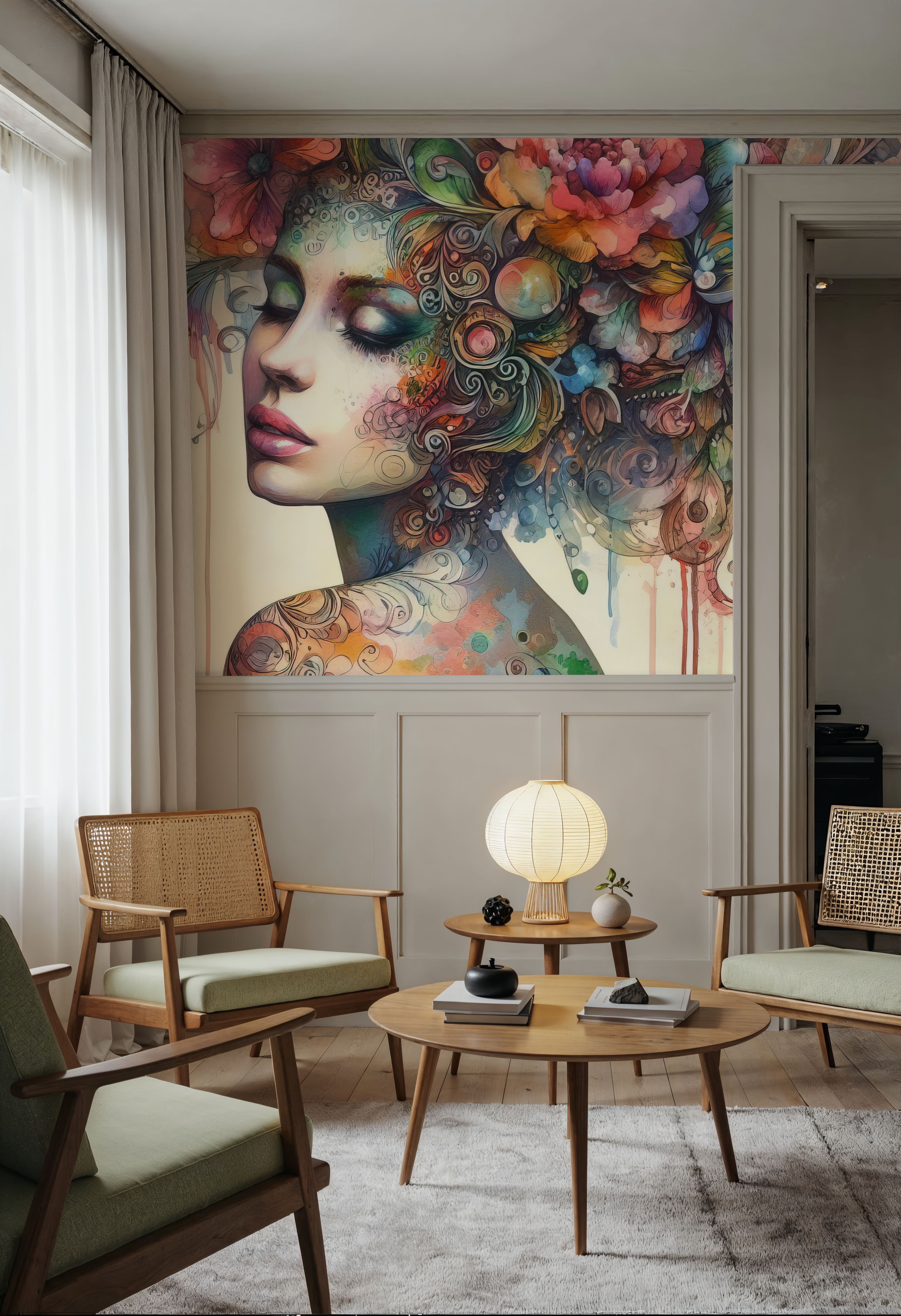 Watercolor Hair Explosion