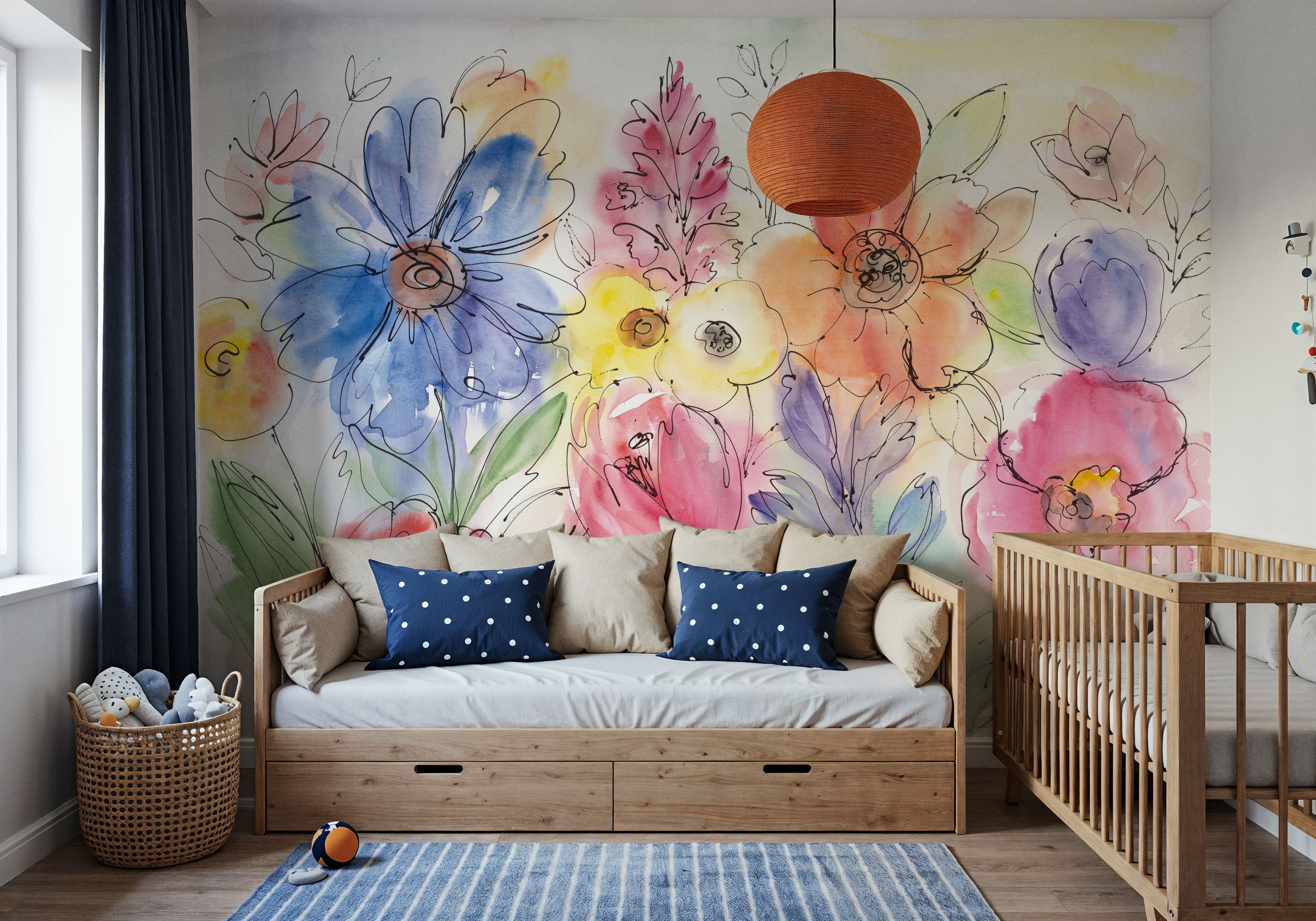 Bright Aquarelle Flowers