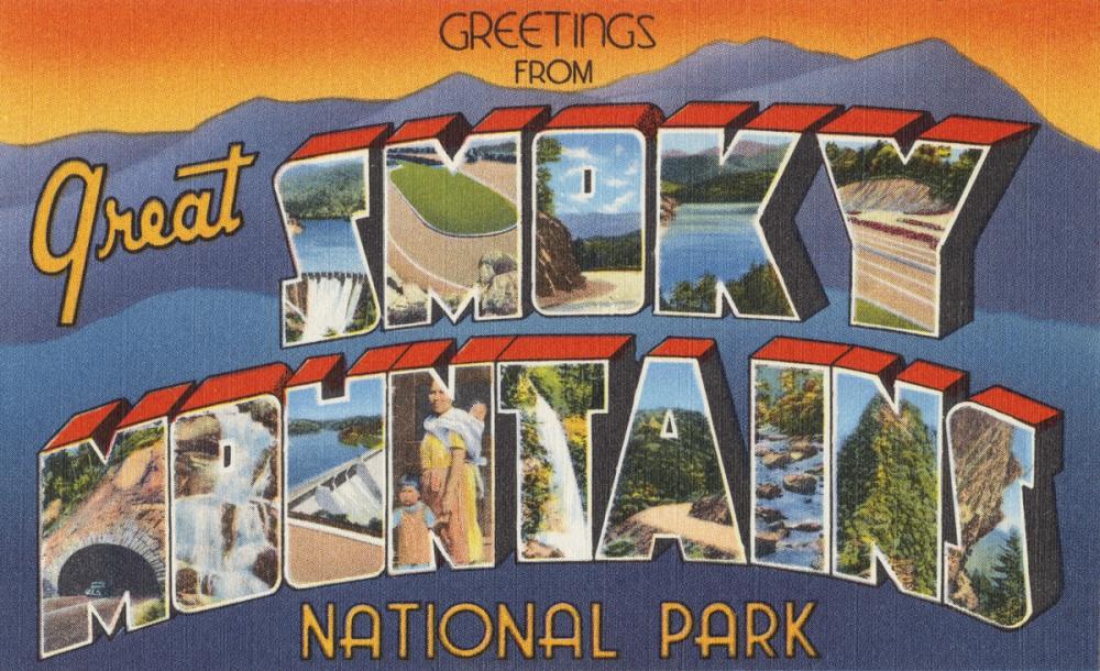 Greetings from Smokey Mountains - Screenprint Postcard