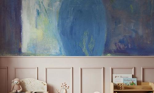 Ranunculi in Blue Vase