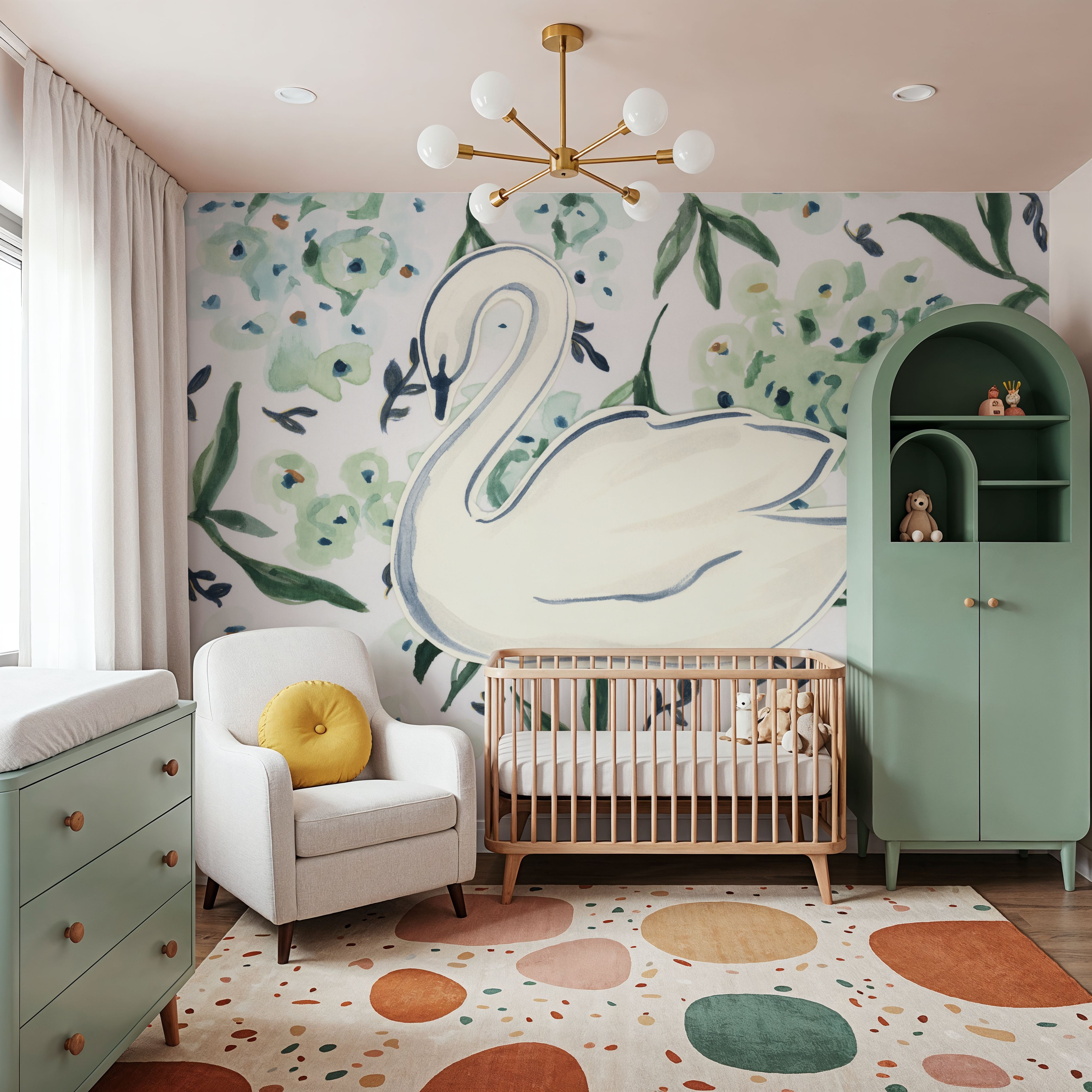 Green Hydrangea Swan