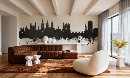Maastricht The Netherlands Skyline Black & White